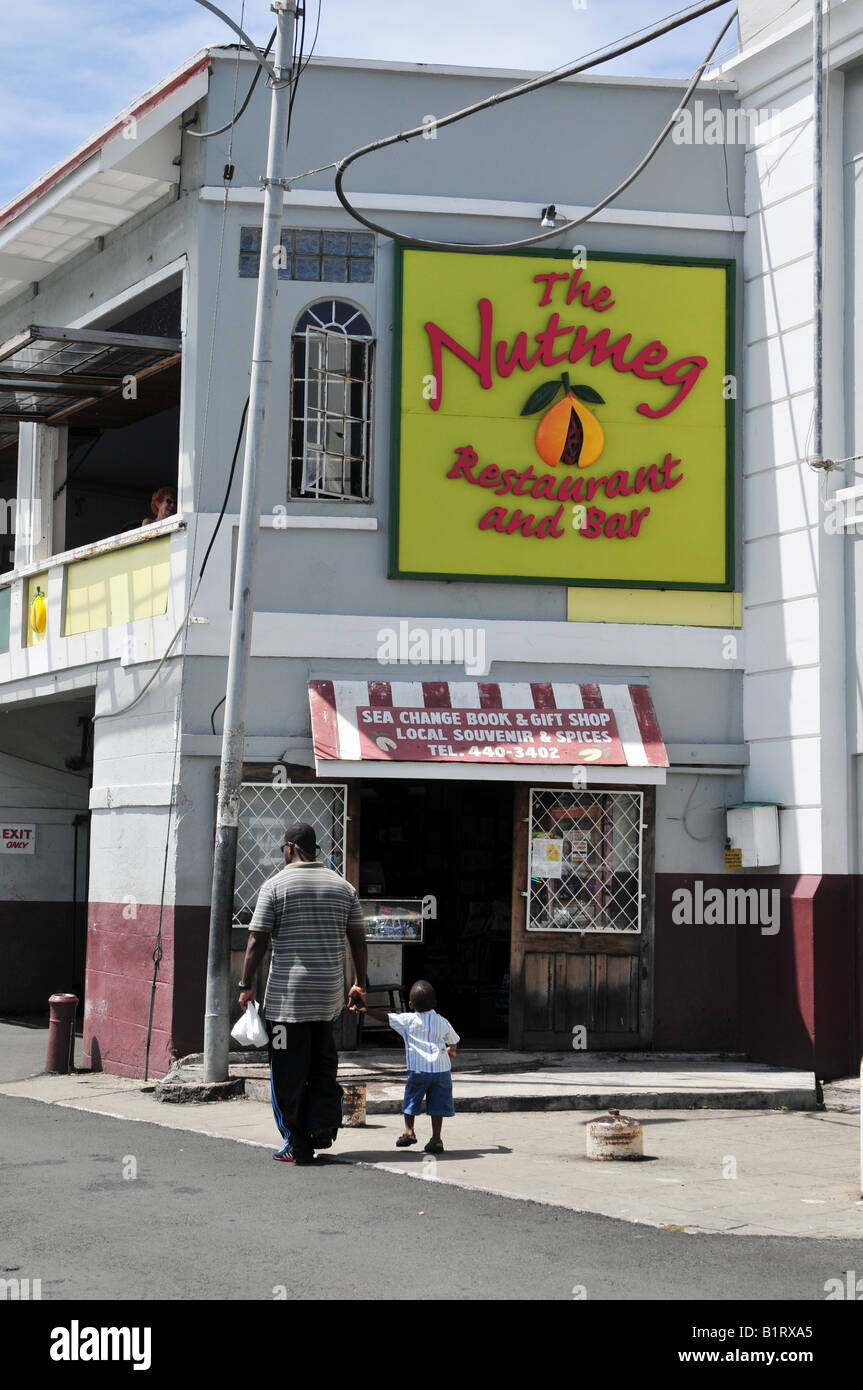The Nutmeg Bar on the Caribbean Island of Grenada Stock Photo Alamy