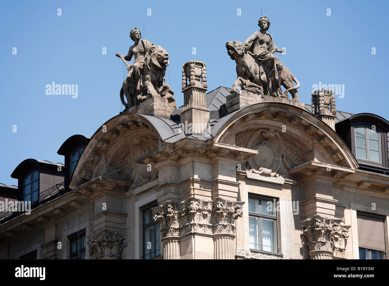 Palais on Lenbach Square, Munich, Upper Bavaria, Germany, Europe Stock Photo