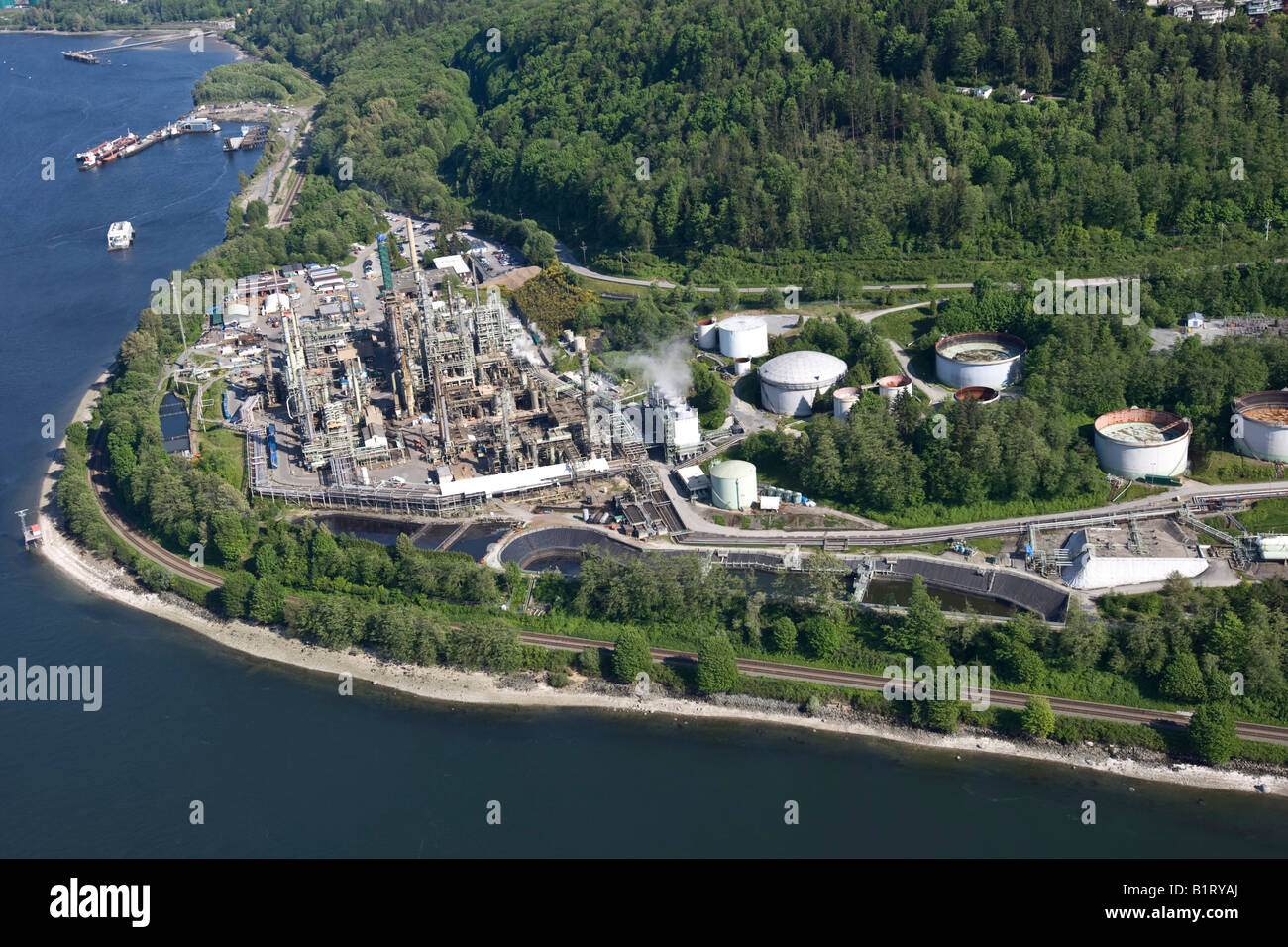Oil refinery, Vancouver, British Columbia, Canada, North America Stock