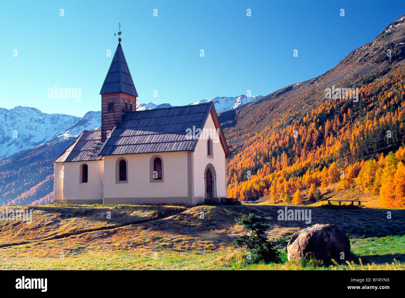Chapel, Kurzras, Schnalstal, South Tyrol, Italy, Europe Stock Photo
