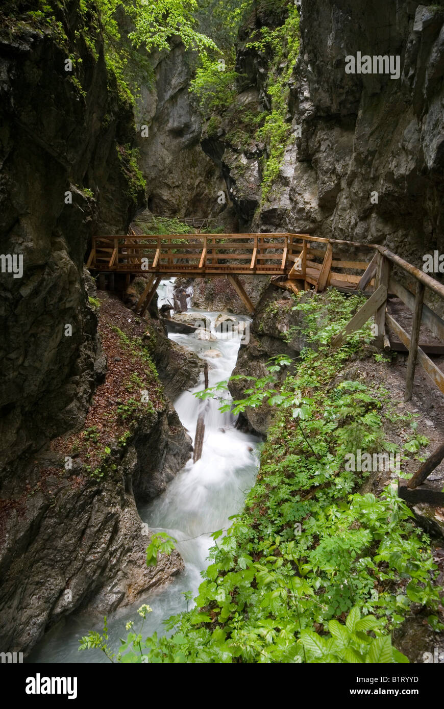Wolfsklamm Gorge, Stans, Tyrol, Austria, Europe Stock Photo