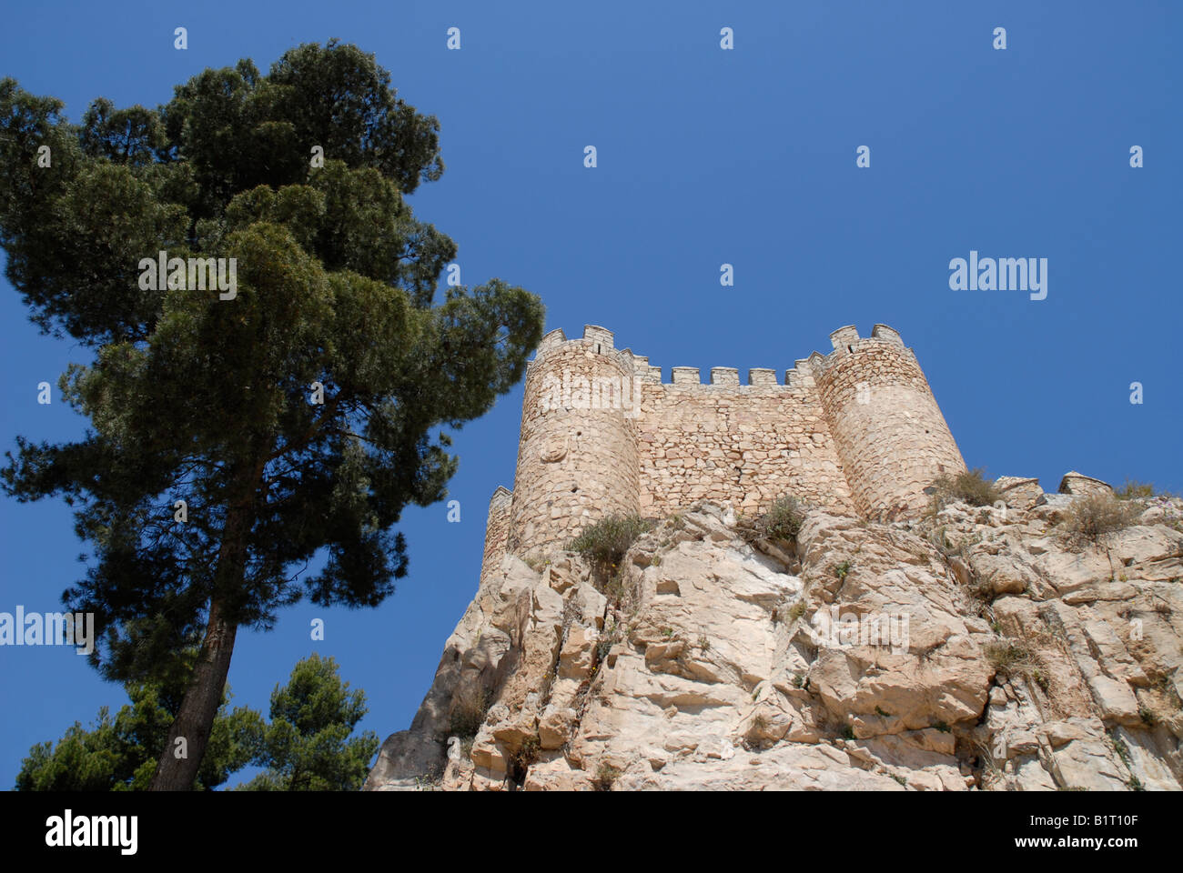 Almansa Castle, Almansa, Albacete Province, Castile-La-Mancha, Spain Stock Photo