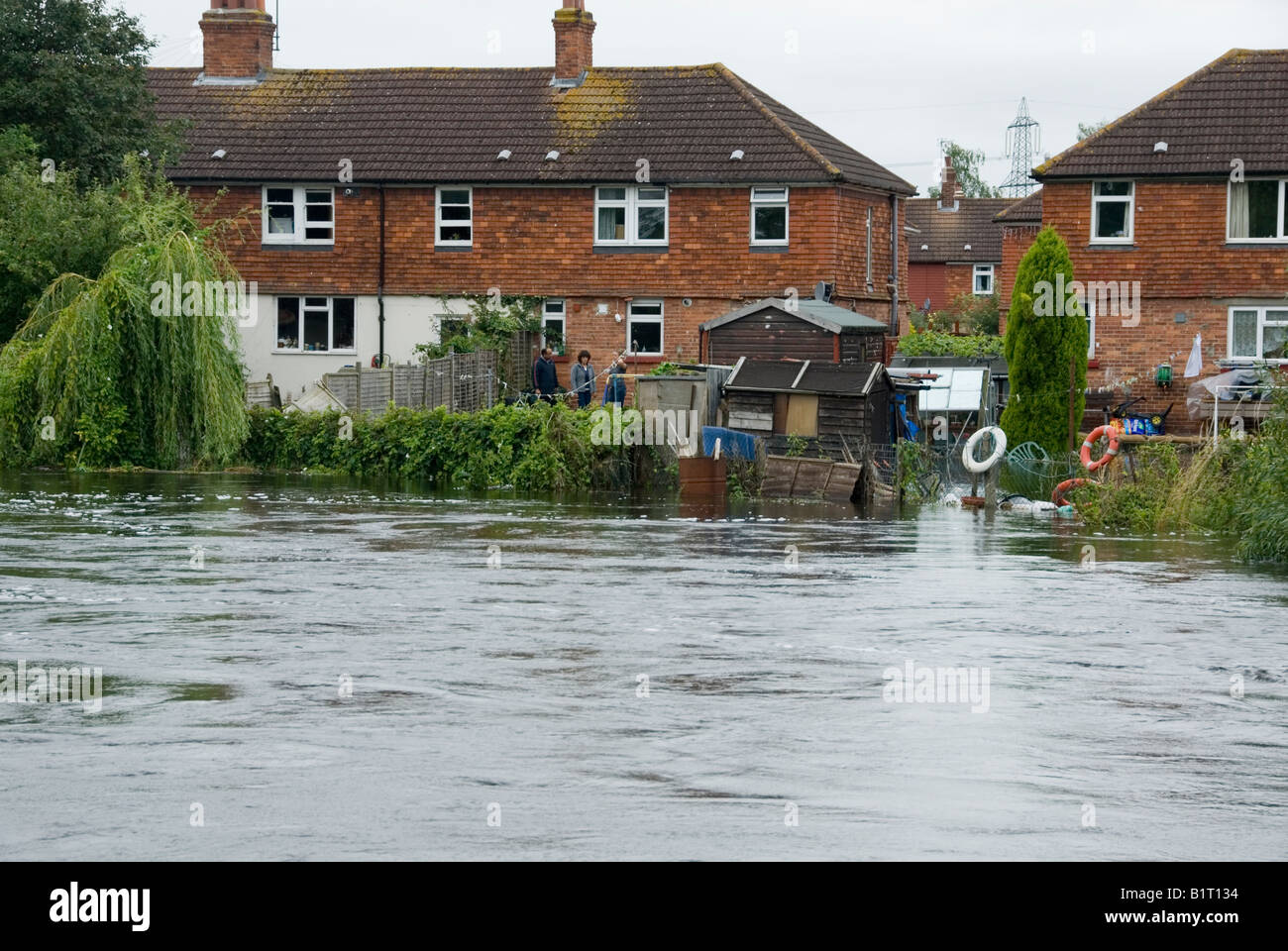 Swollen by Flood Waters the River Breaks Banks and Floods Homes and Gardens, Canning Crescent