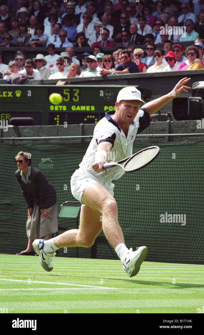 Jim Courier at Wimbledon Stock Photo