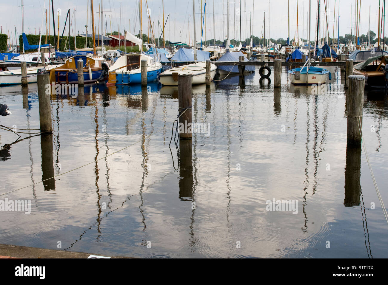 Harbor with sailing boats Stock Photo - Alamy