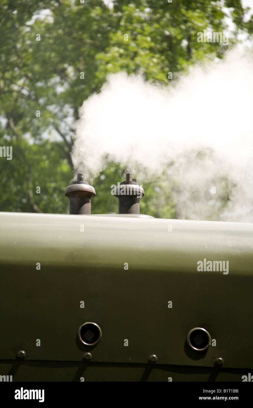 RAILWAY STEAM ENGINE PRESSURE RELEASE VALVES ON A SOUTHERN U CLASS 1638