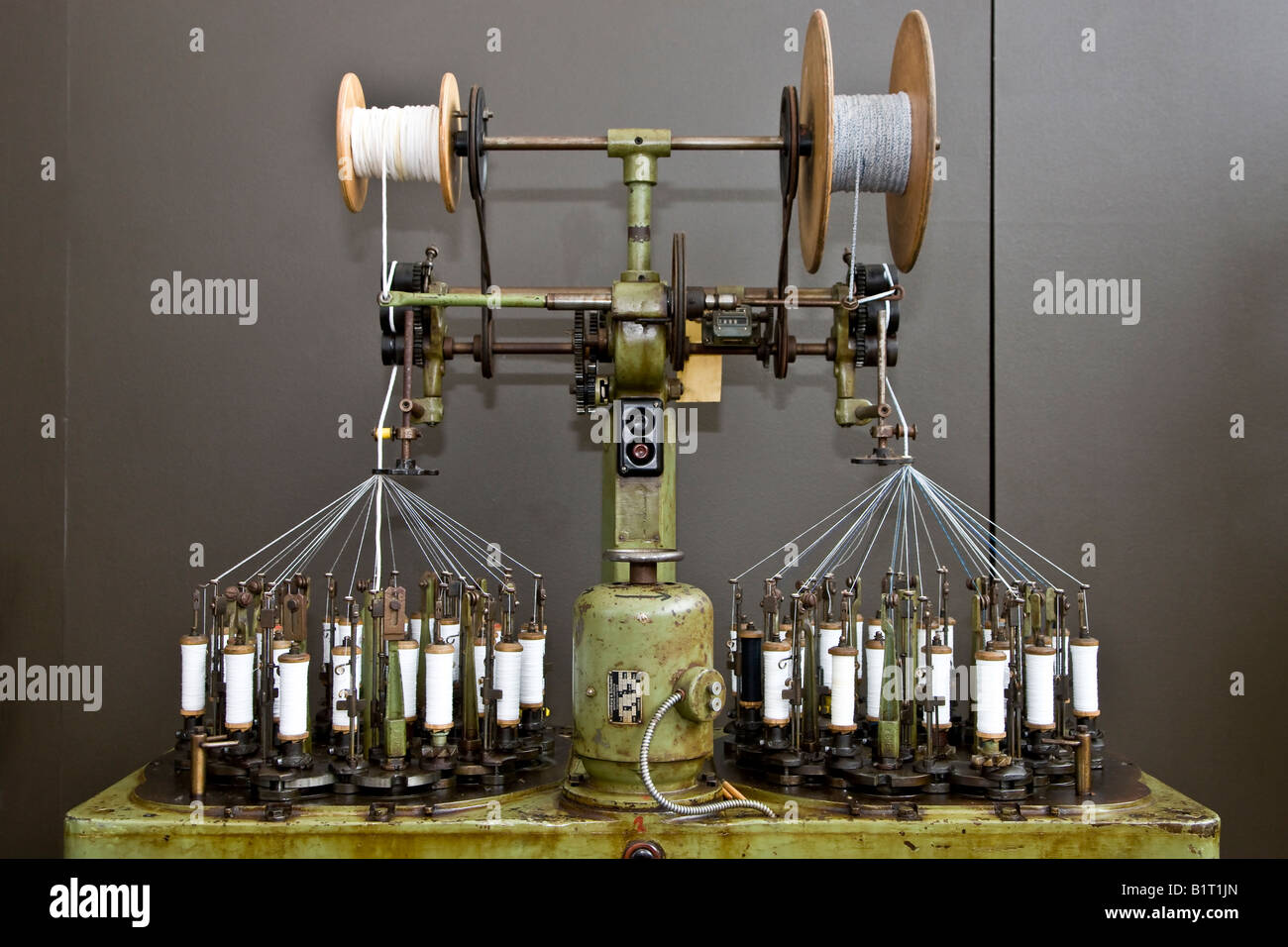 Old Rope weaving machine Stock Photo Alamy