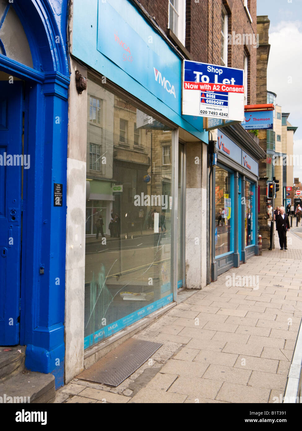 Empty run down shop, England, UK Stock Photo