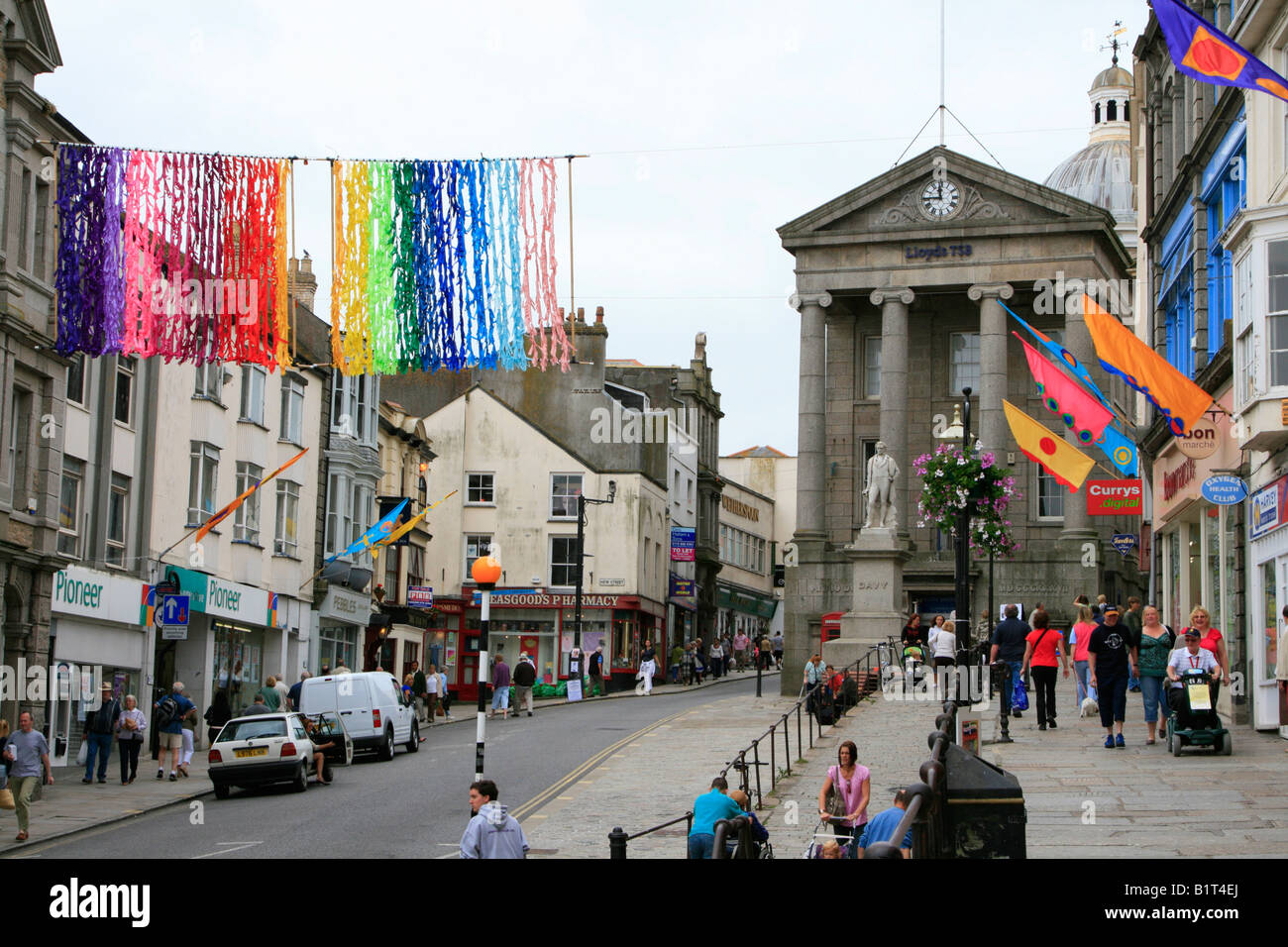 penzance cornish town centre cornwall england uk gb Stock Photo Alamy