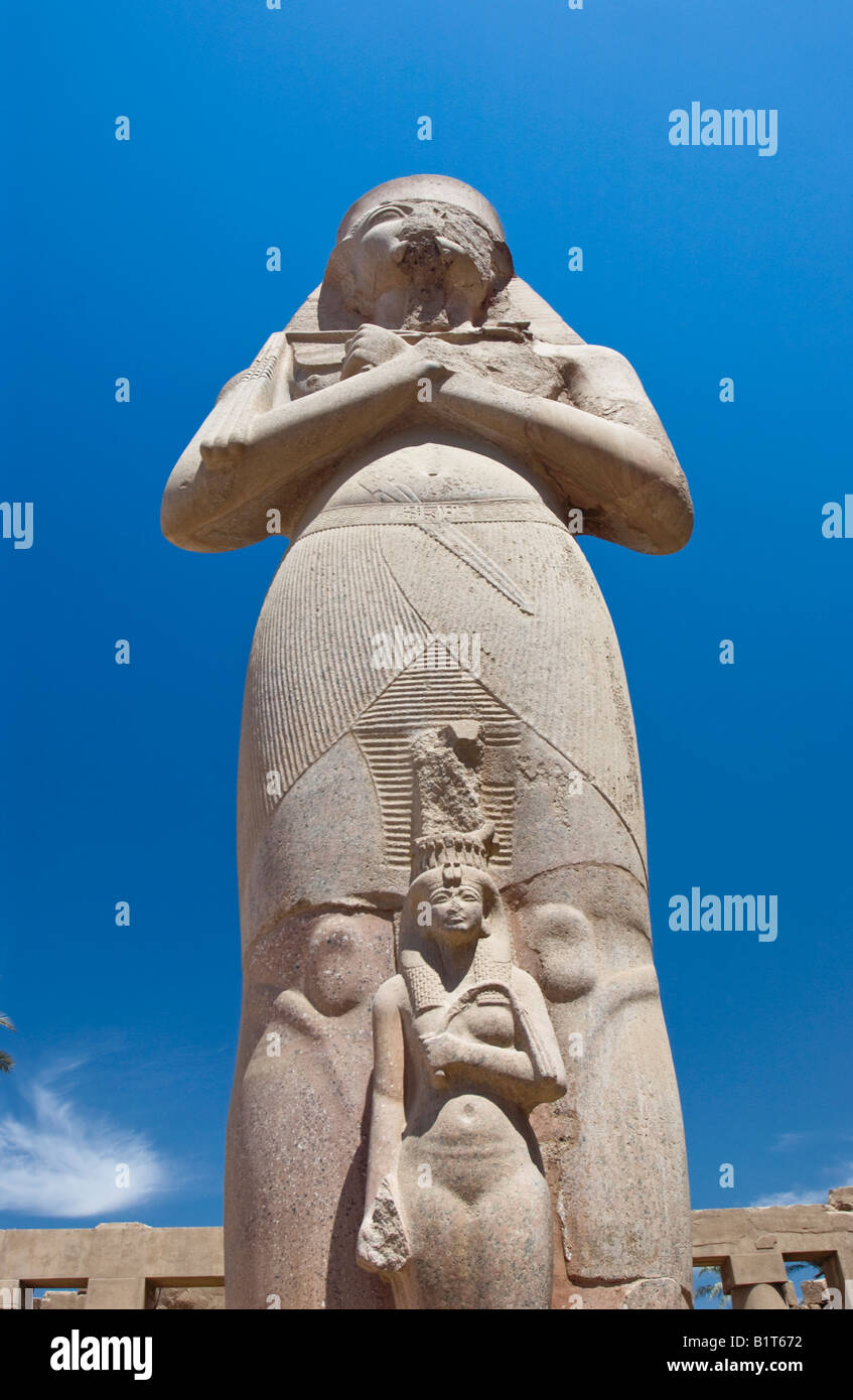 Statue of Ramesses II at the Temple of Karnak, Luxor Egypt Stock Photo ...