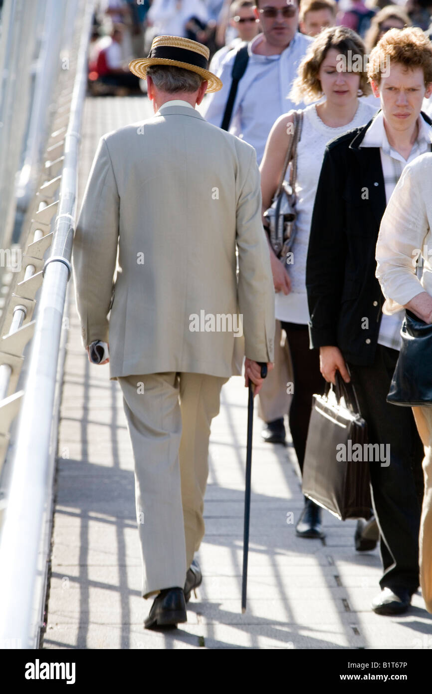 Gentleman with walking stick London England Britain UK Stock Photo - Alamy