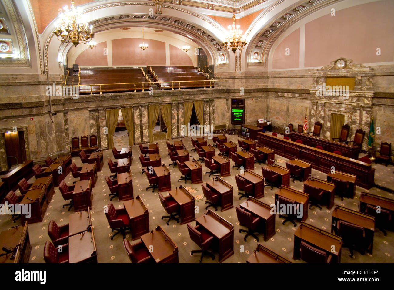 State senate chamber of Washington State s Legislative Building in the city of Olympia Completed in 1928 Stock Photo
