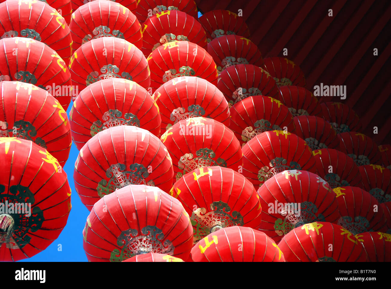 Red lanterns Chinese New Year celebration Stock Photo - Alamy