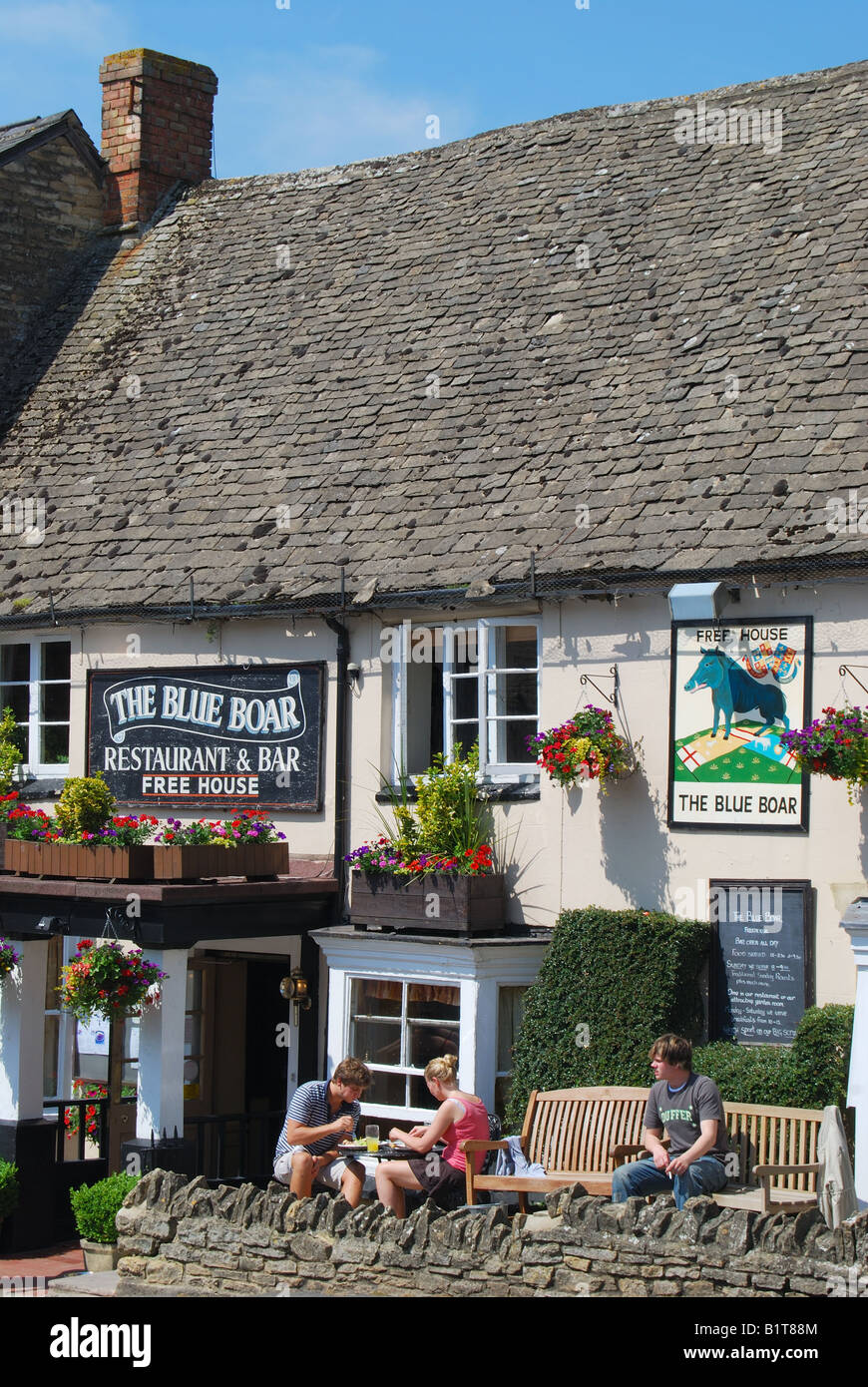 The Blue Boar Inn, Goddards Lane, Chipping Norton, Oxfordshire, England, United Kingdom Stock Photo
