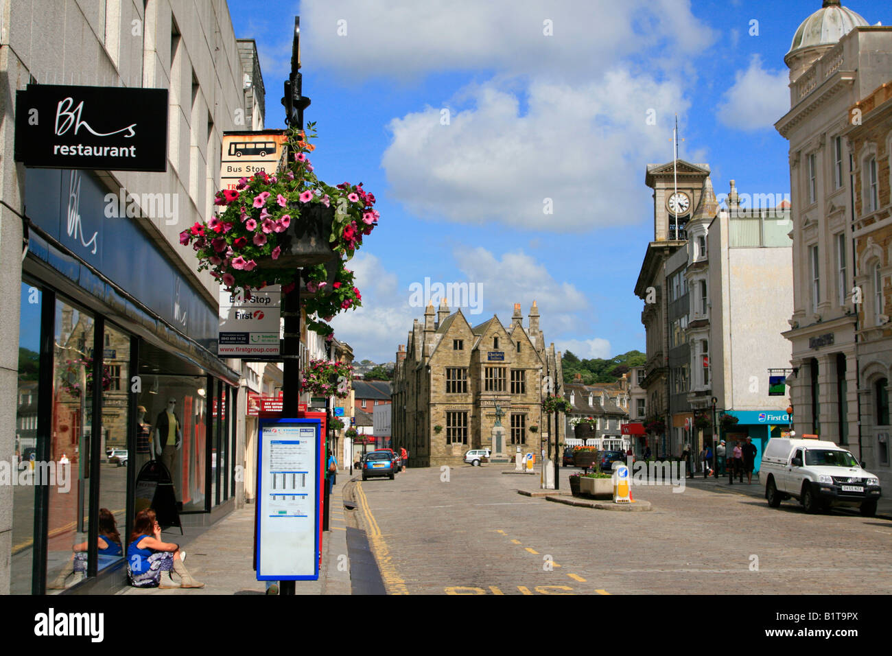 truro high street town centre shops county town cornwall england uk gb