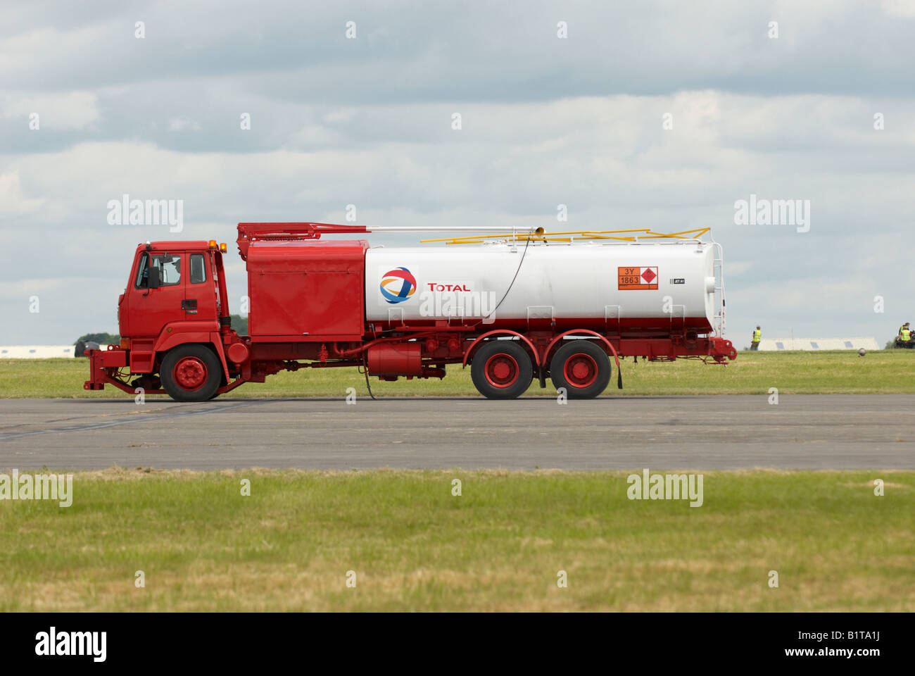 Total Jet Aviation fuel truck vehicle Kemble Air Show 2008 Airport Stock Photo