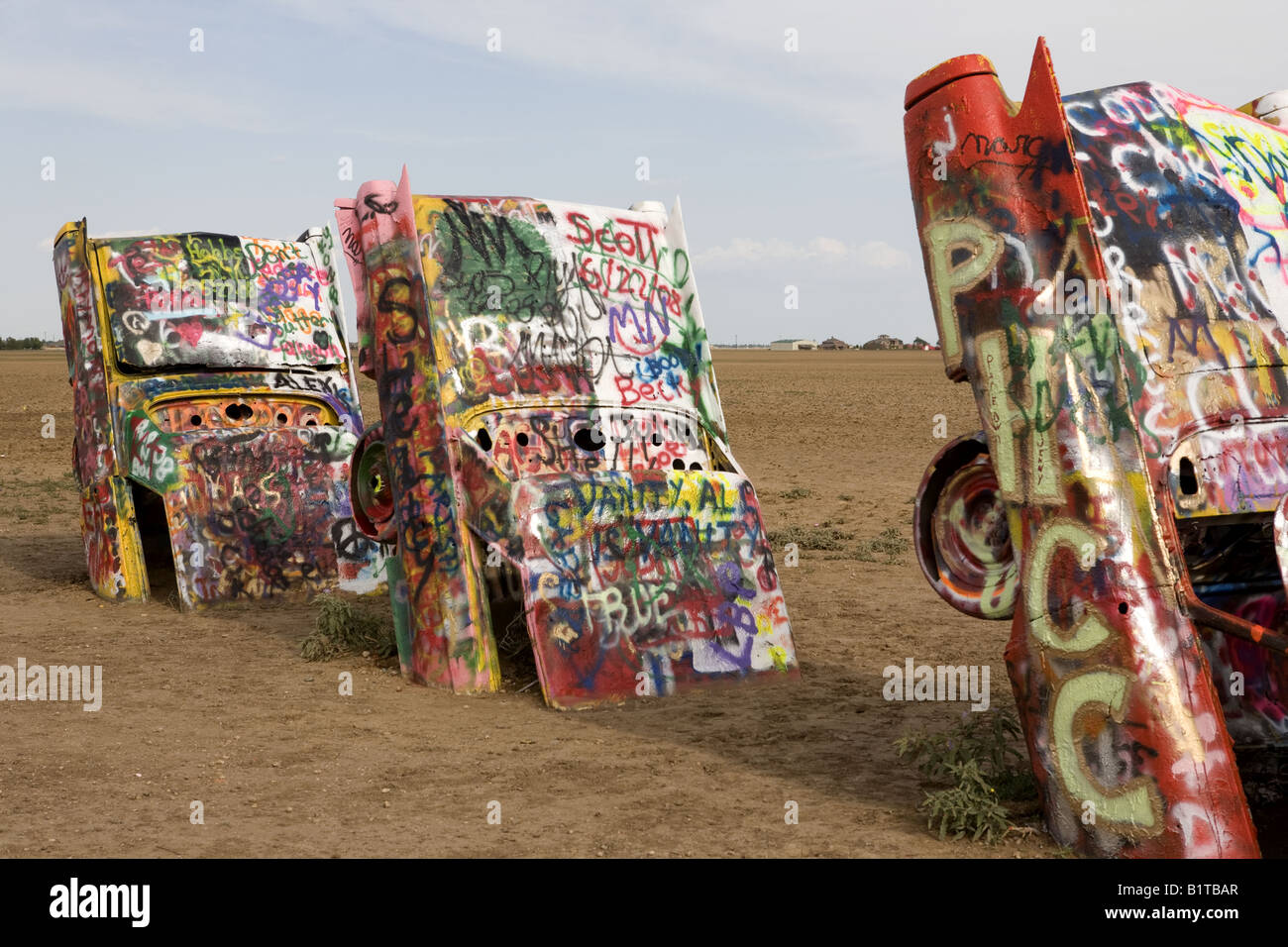 USA Amarillo Texas Cadillac Ranch a public art installation and