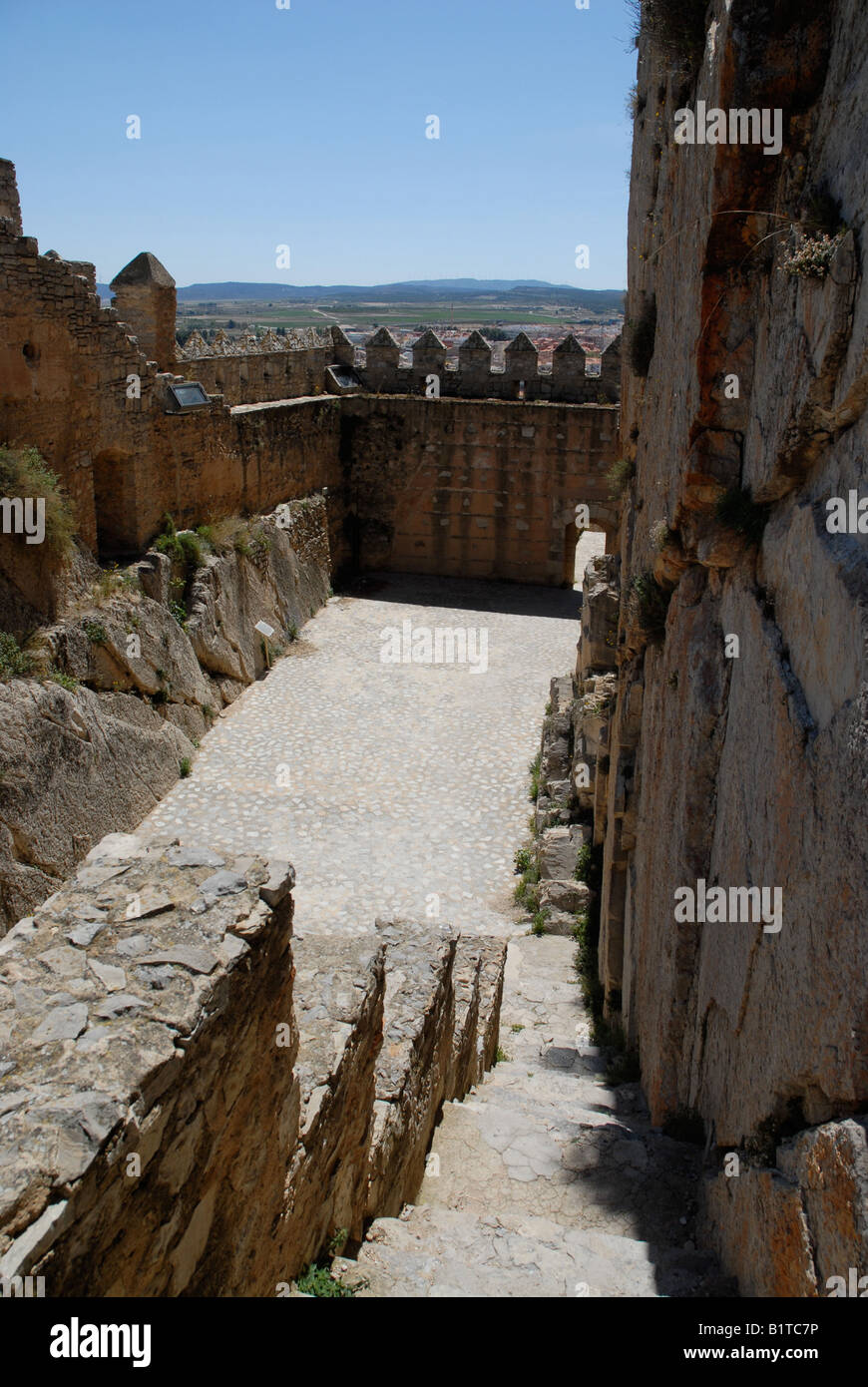 inside Almansa Castle, Almansa, Albacete Province, Castile-La-Mancha, Spain Stock Photo