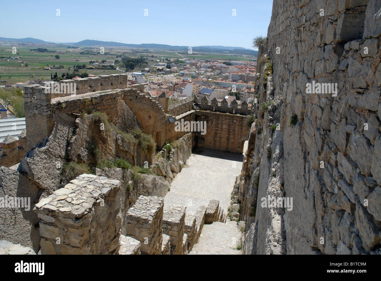 inside Almansa Castle, Almansa, Albacete Province, Castile-La-Mancha, Spain Stock Photo
