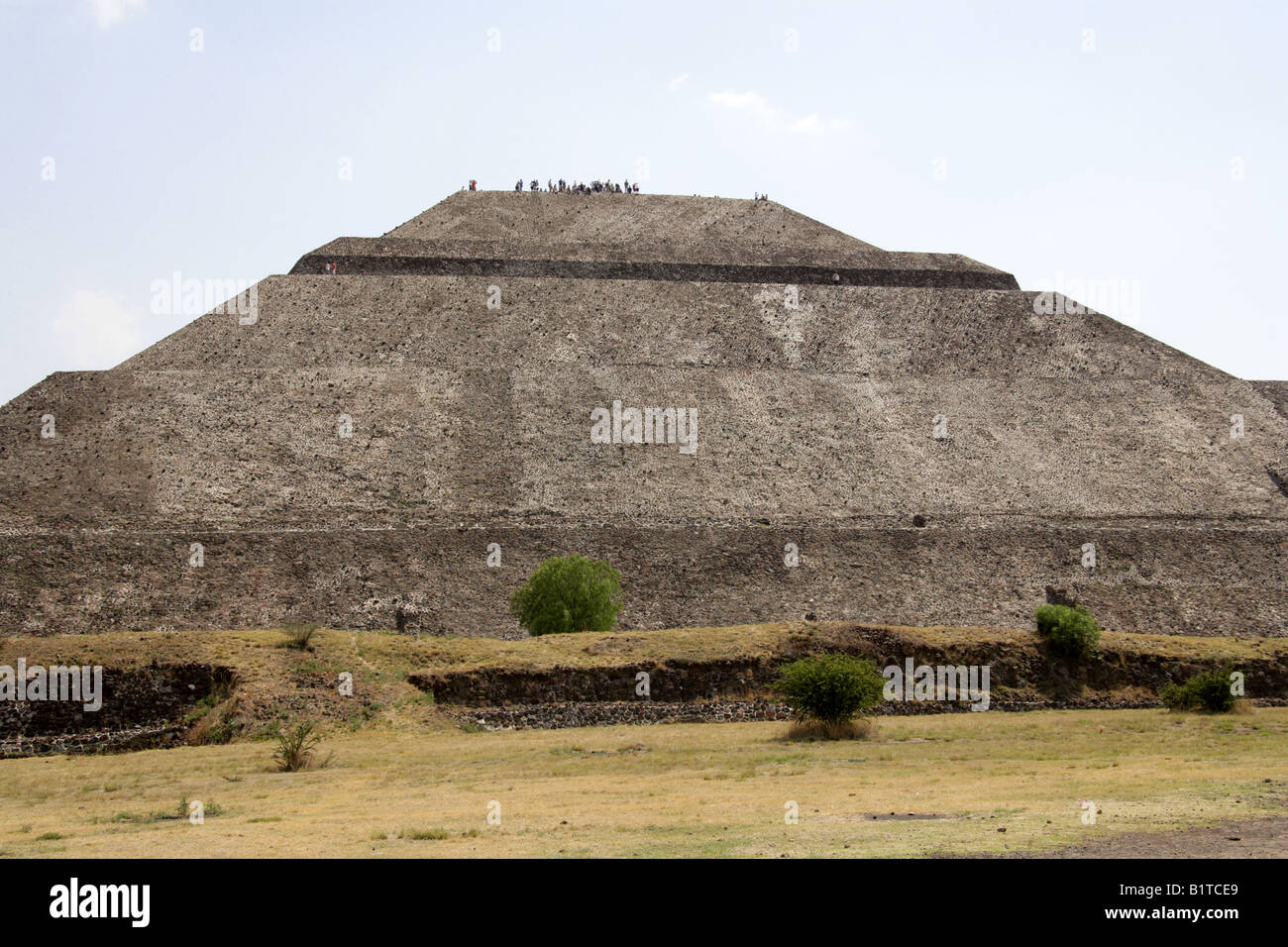 The Pyramid of the Sun, Teotihuacan, Mexico World Heritage Site. Stock Photo