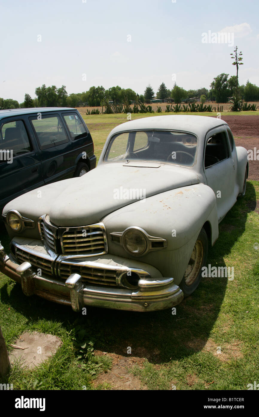 Old Derelict American Classic Car, Mexico Stock Photo