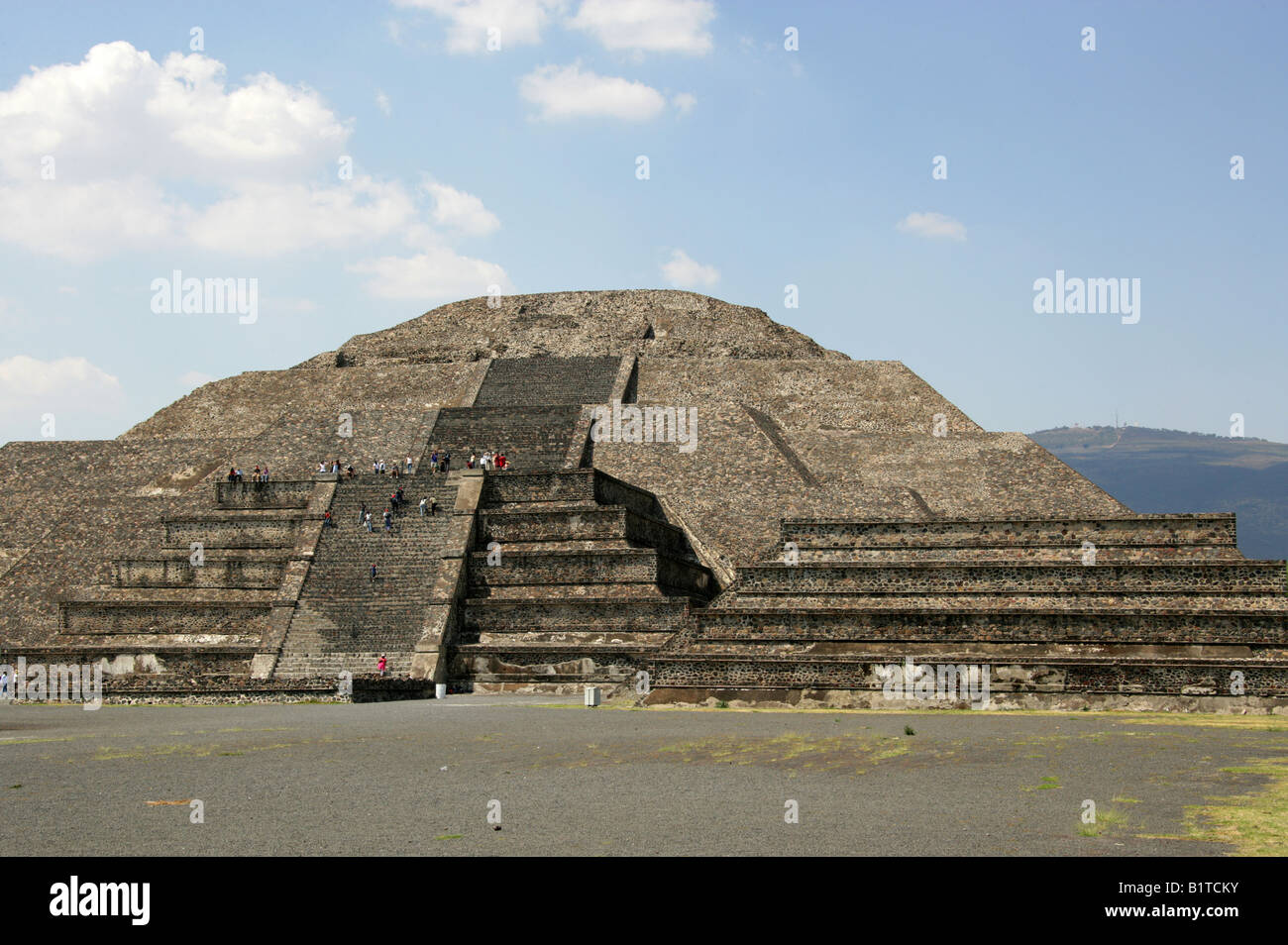 The Pyramid of the Moon, Plaza of the Moon, Teotihuacan, Mexico Stock Photo