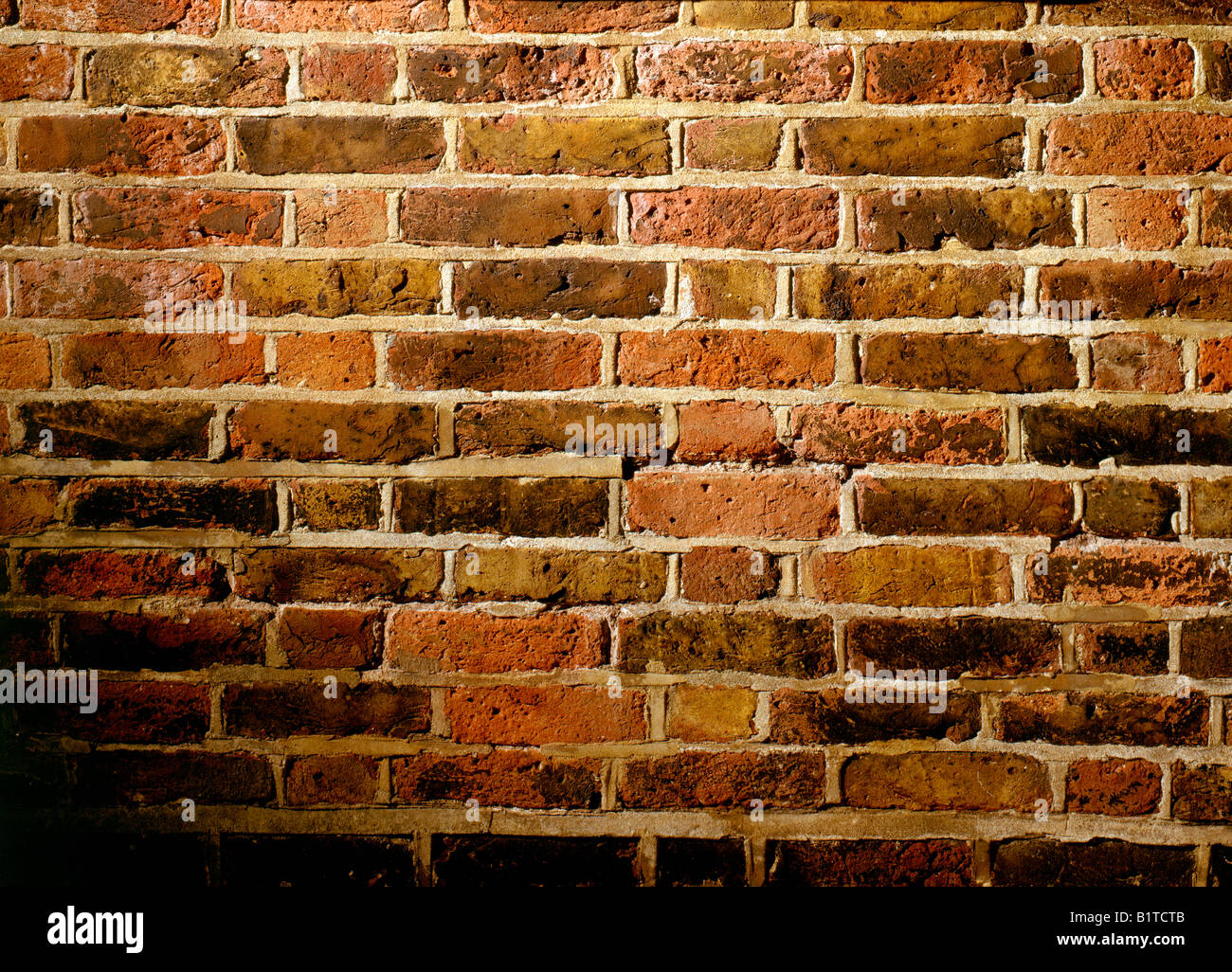 BRICKWALL SHOWING TEXTURE AND CHARACTER Stock Photo