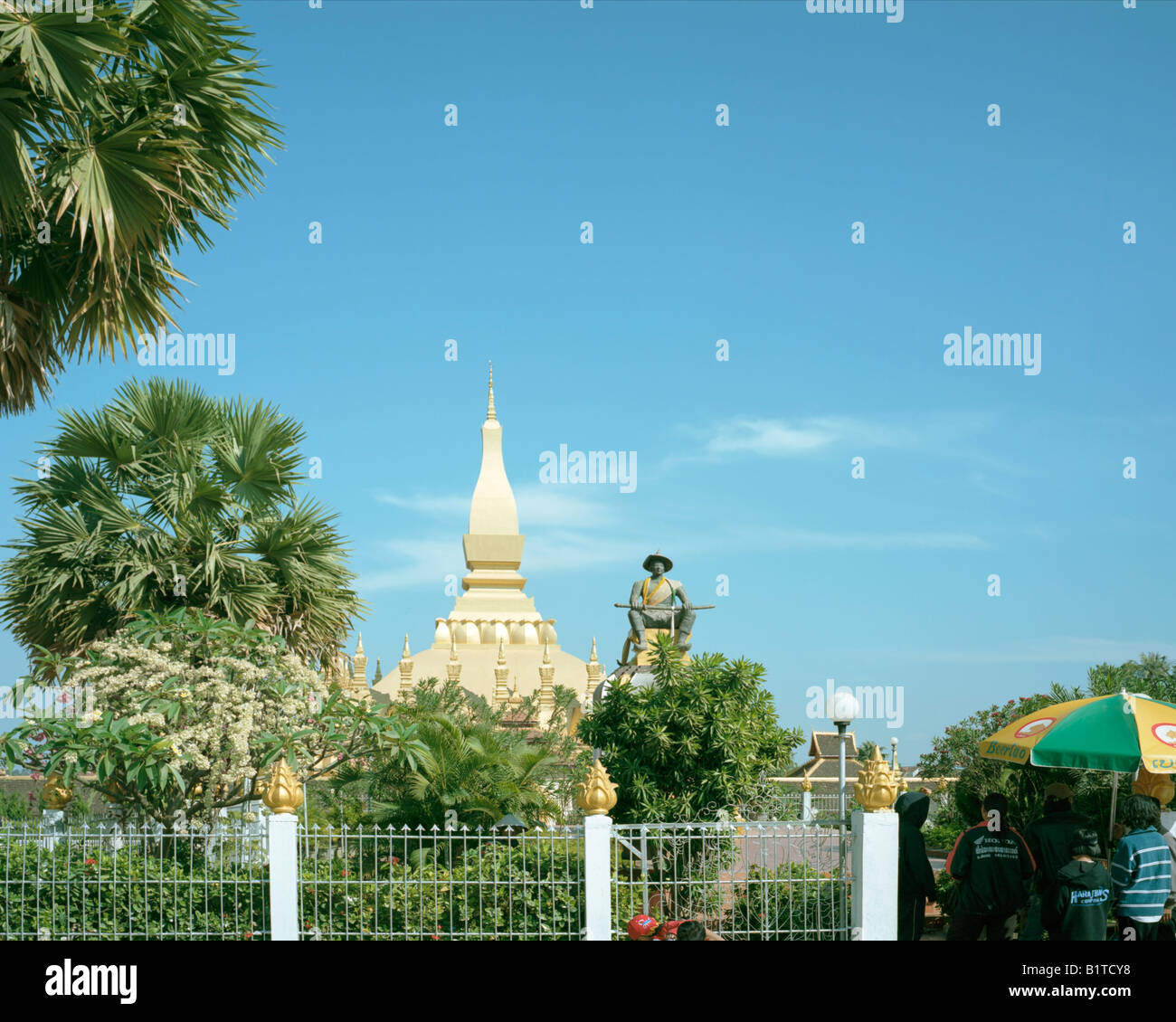 Monument at Pha That Luang Stock Photo