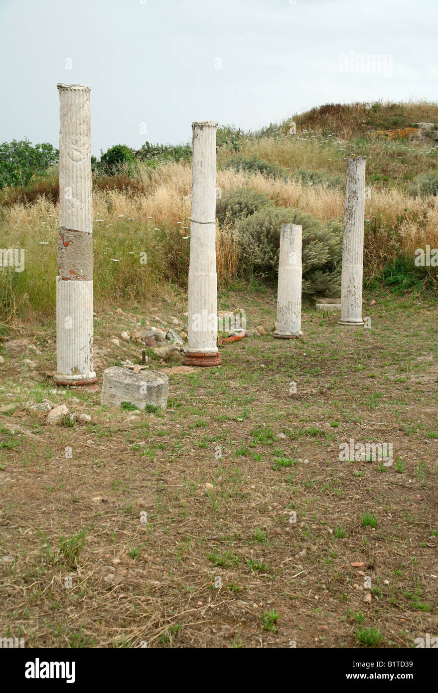 Roman ruins in Porto Torres, Sardinia Stock Photo
