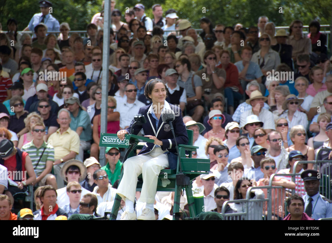 Wimbledon Chair Umpire Stock Photo Alamy