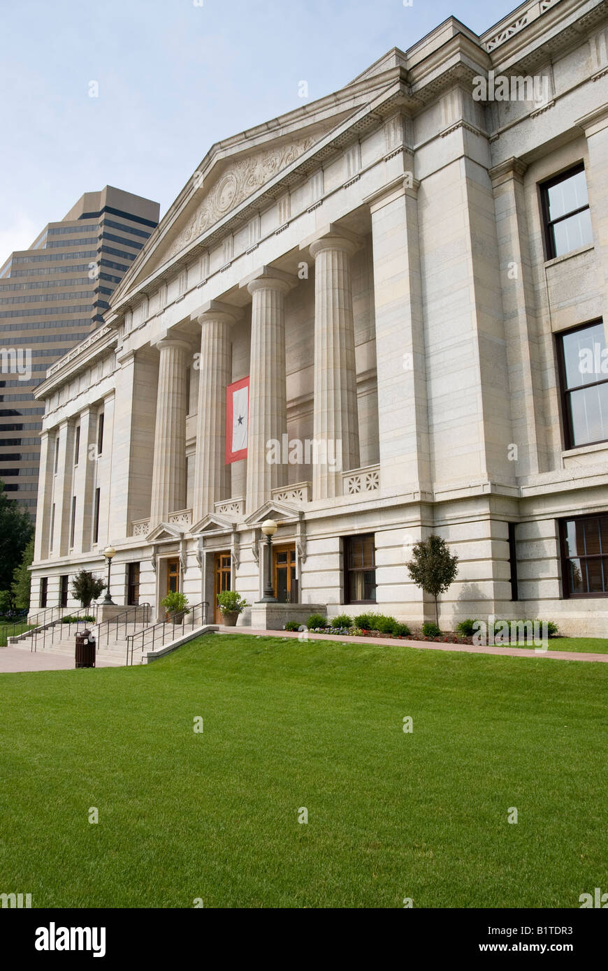 COLUMBUS, Ohio — The Greek Revival architecture of the Ohio Statehouse stands prominently in downtown Columbus. Its iconic limestone facade and distinctive copper dome reflect 19th-century American democratic ideals, serving as both the seat of state government and a symbol of Ohio's rich political heritage. Stock Photo