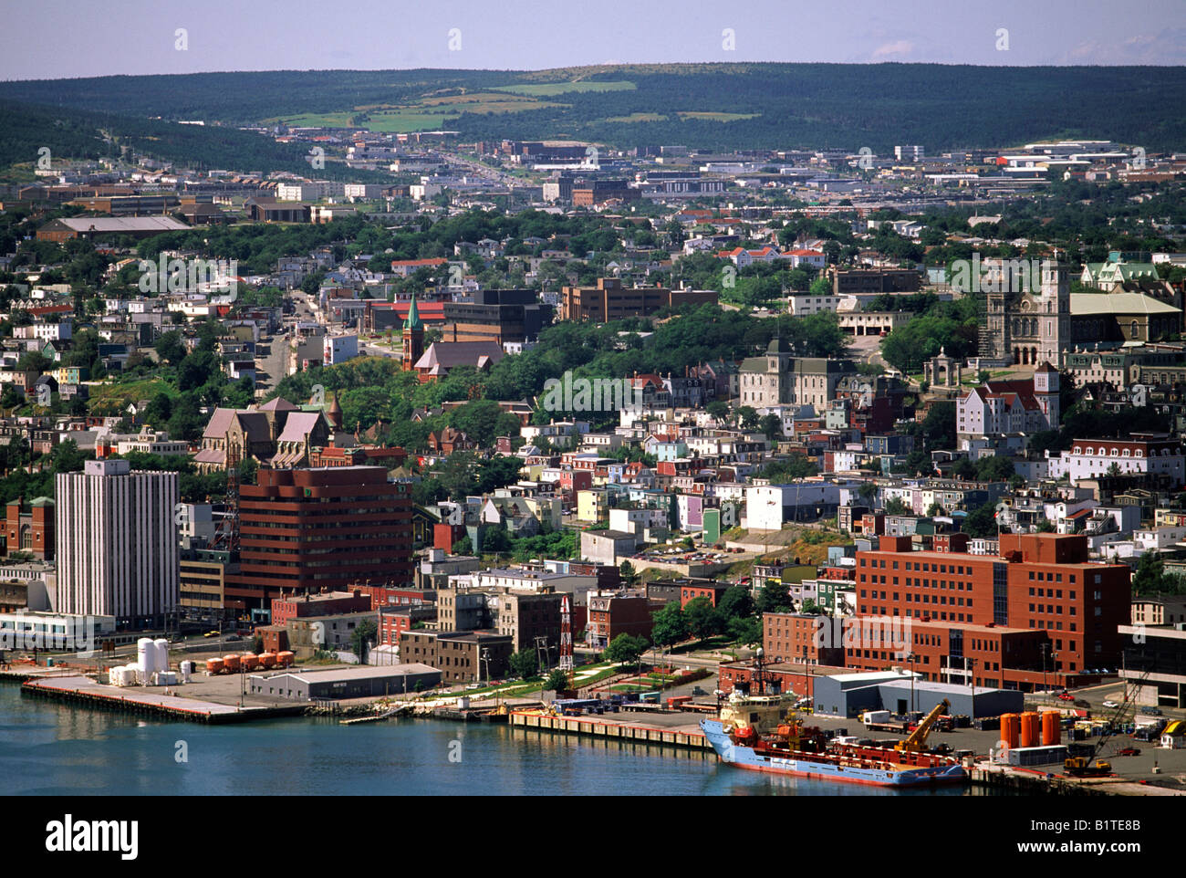 Overview, St. John's, Newfoundland waterfront Stock Photo Alamy