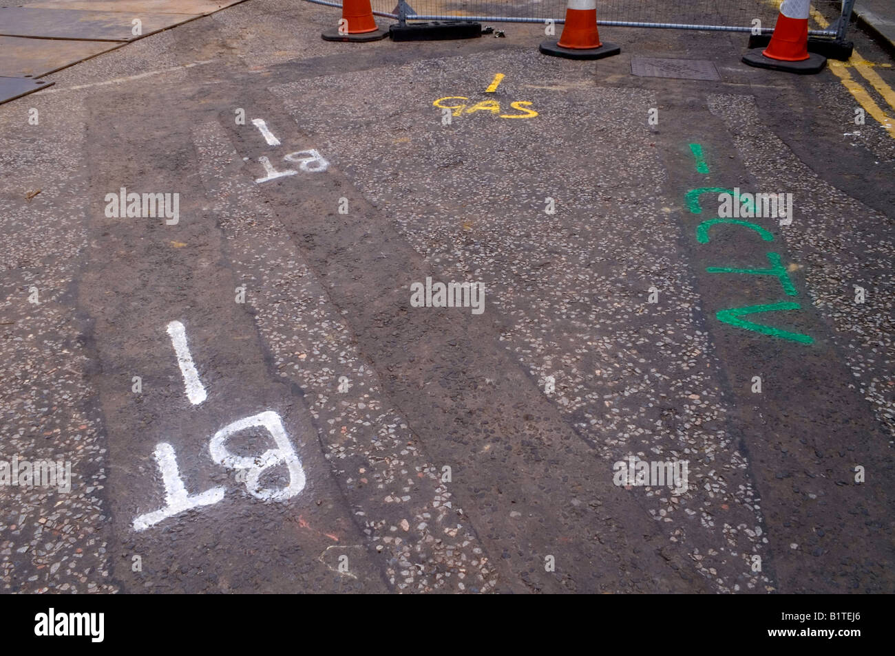 Utilities markings hires stock photography and images Alamy