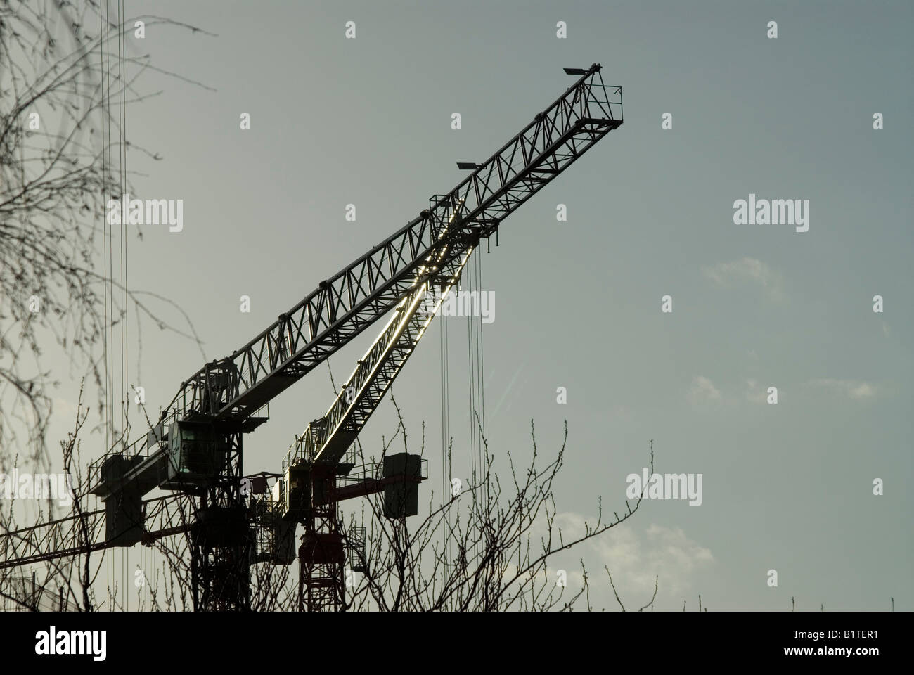 Construction tower cranes hi-res stock photography and images - Alamy
