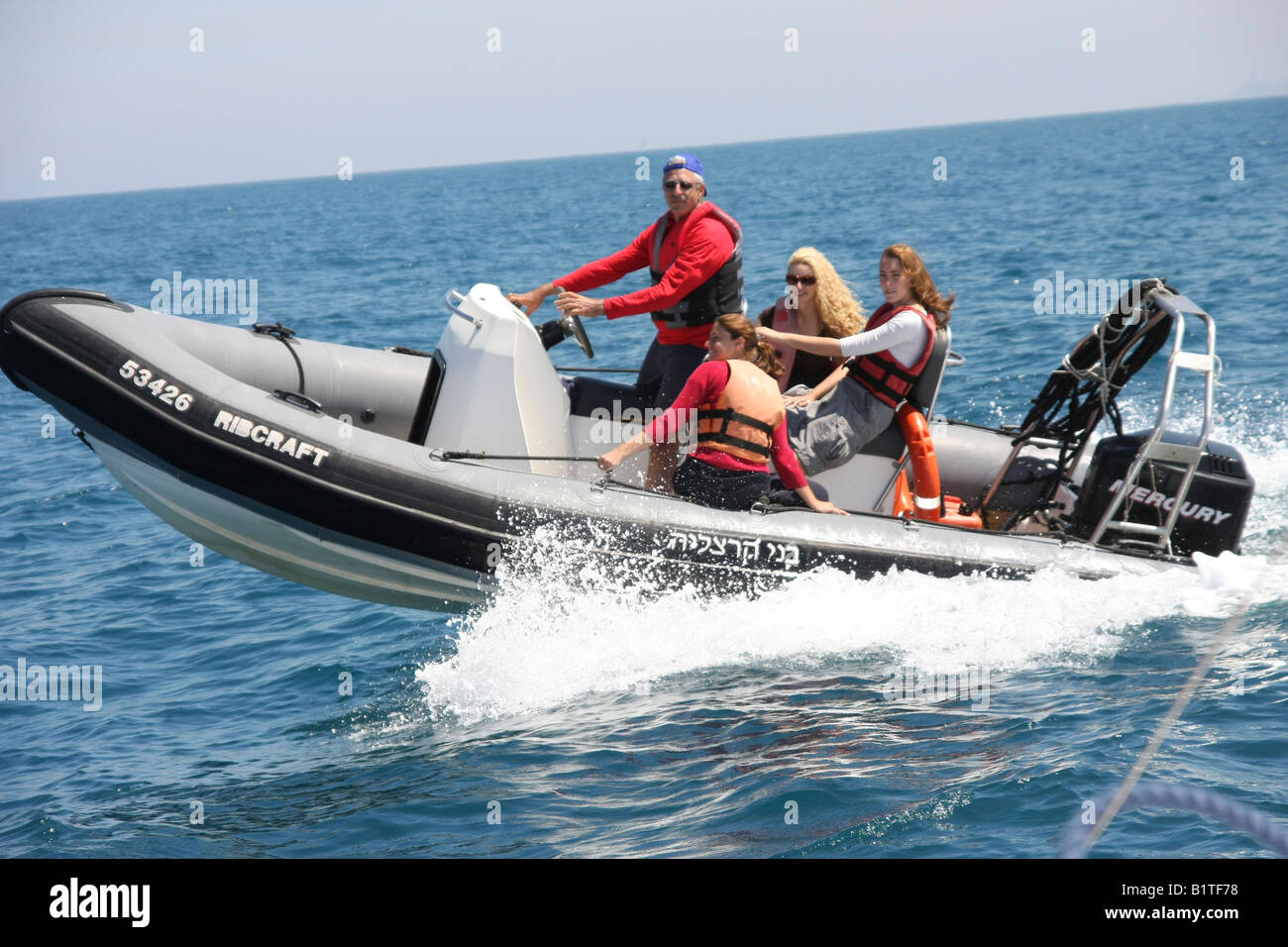 Rubber speed boat Stock Photo - Alamy
