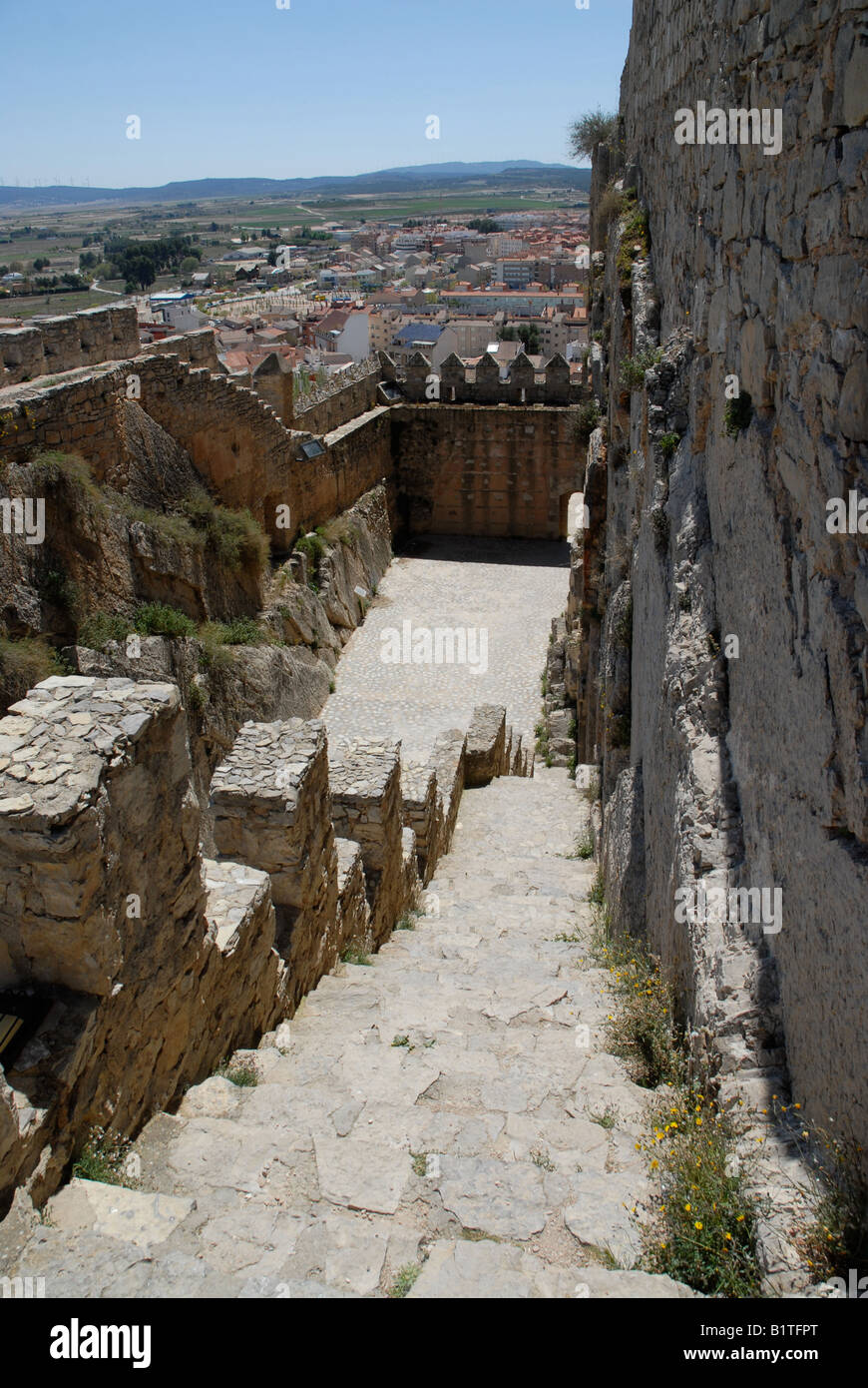 inside Almansa Castle, Almansa, Albacete Province, Castile-La-Mancha, Spain Stock Photo