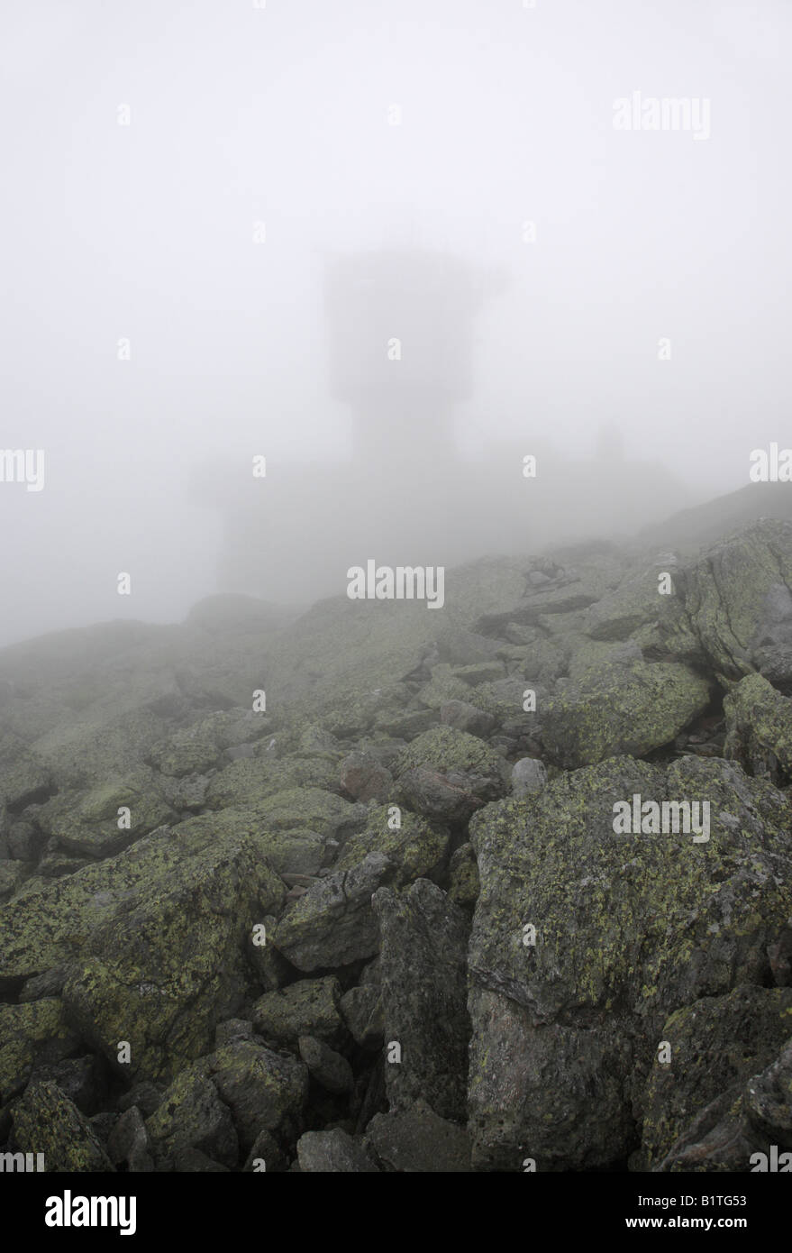 The summit of Mount Washington in the White Mountains of New Hampshire ...
