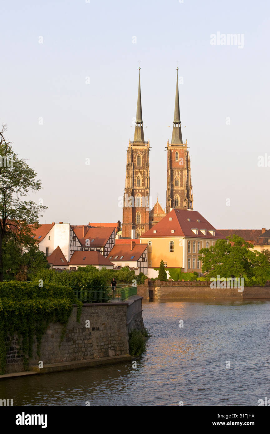 Cathedral in Ostrow Tumski Wroclaw Poland Stock Photo - Alamy