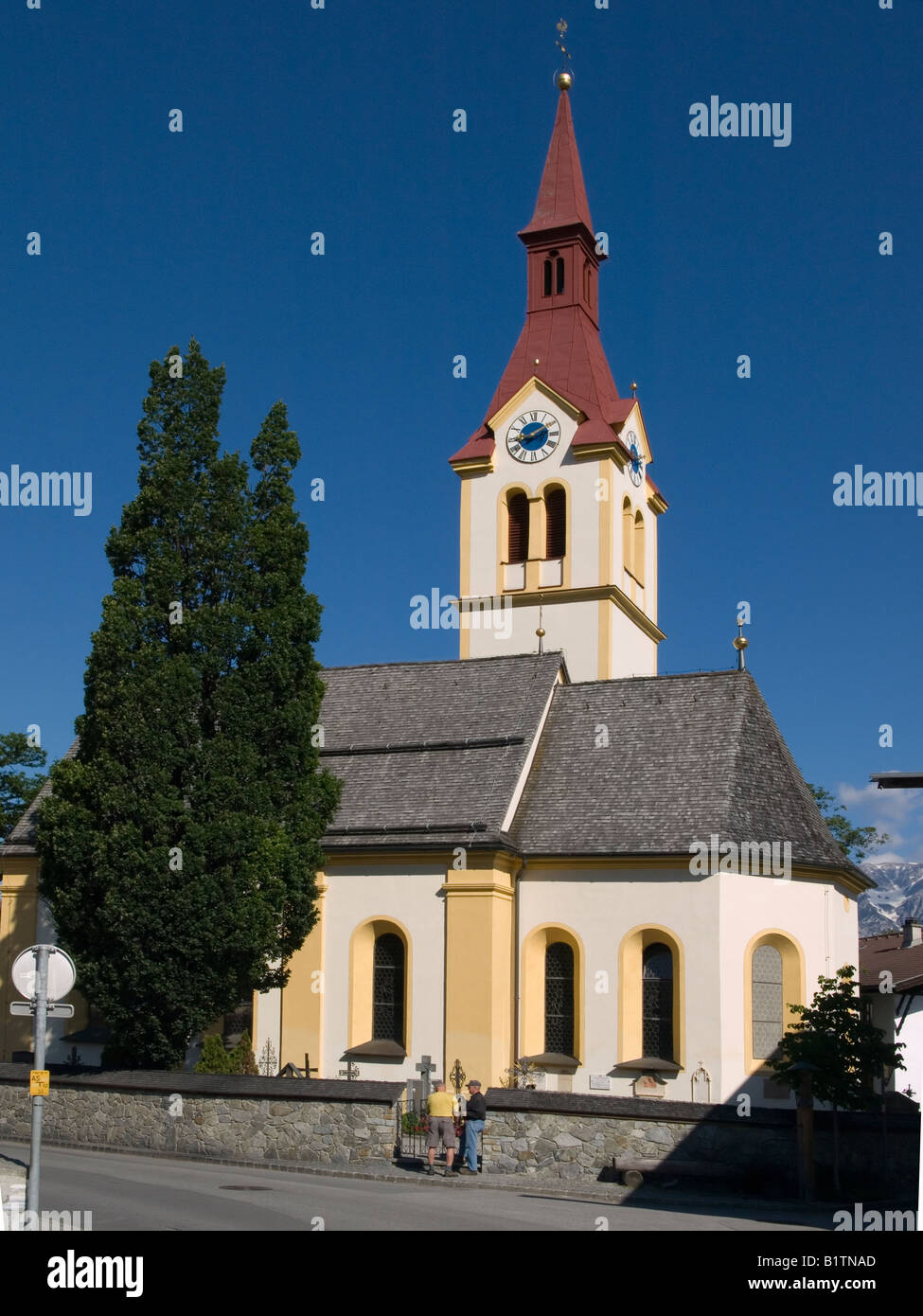 The church in the village of Igls near Innsbruck Tirol Austria Stock Photo