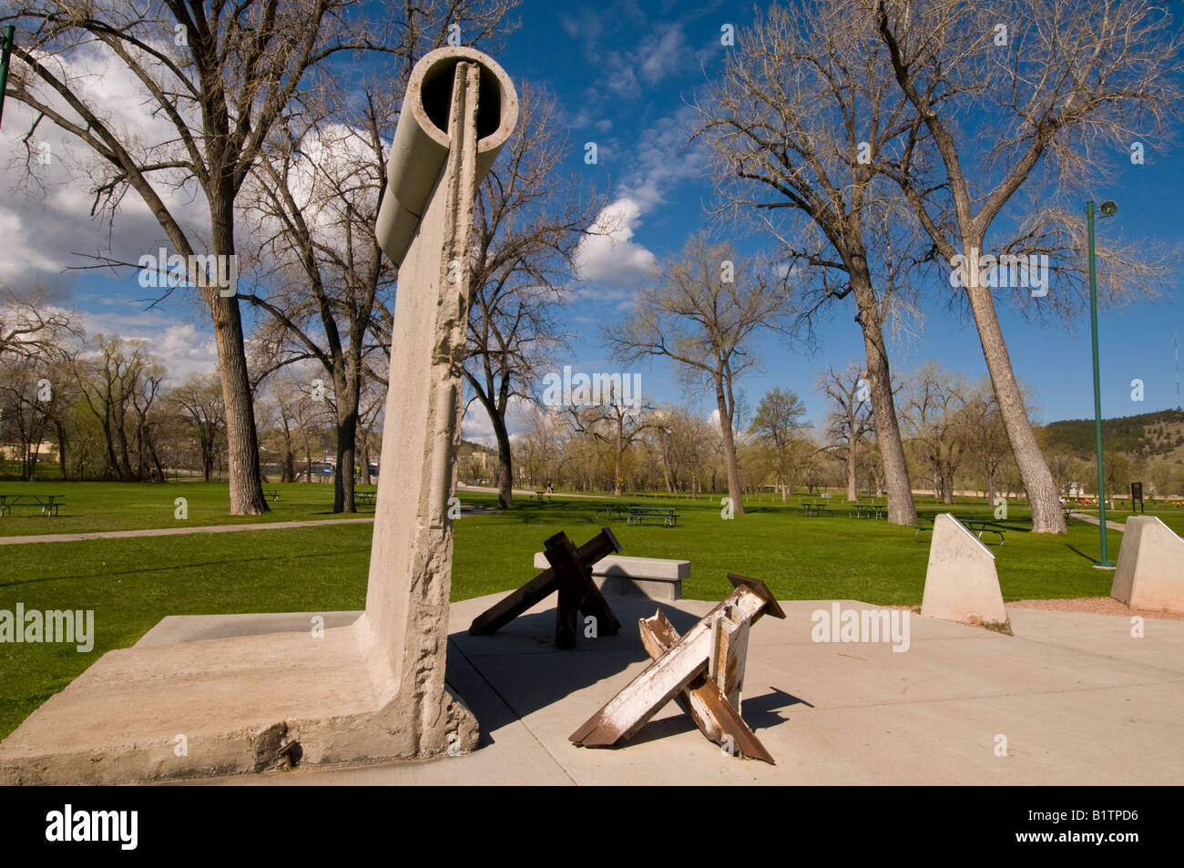 Berlin Wall Memorial Park Rapid City South Dakota genuine wall segment