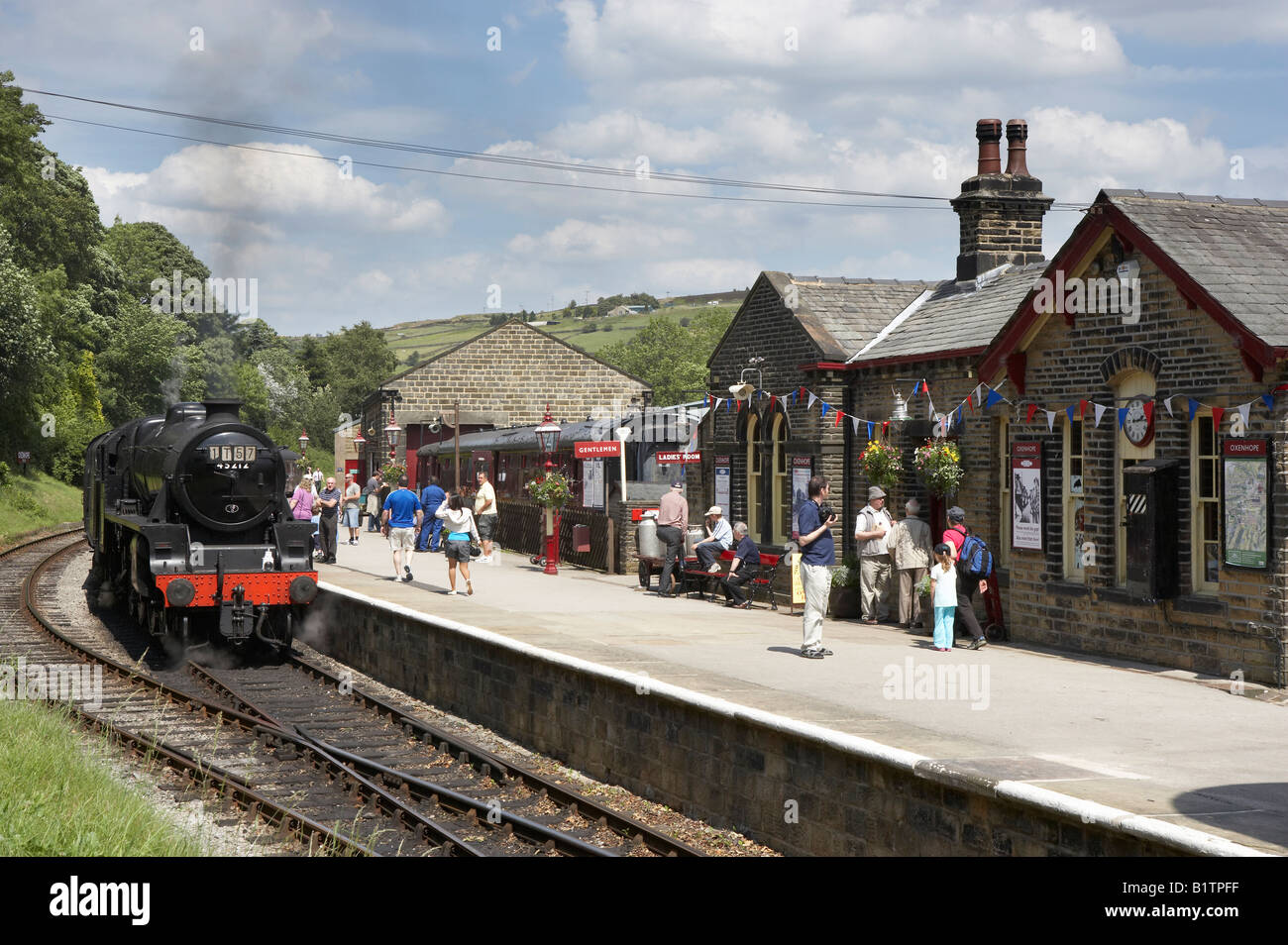 OXENHOPE STATION KEIGHLEY AND WORTH VALLEY STEAM RAILWAY SUMMER oxenhope-station-keighley-and-worth-valley-steam-railway-summer