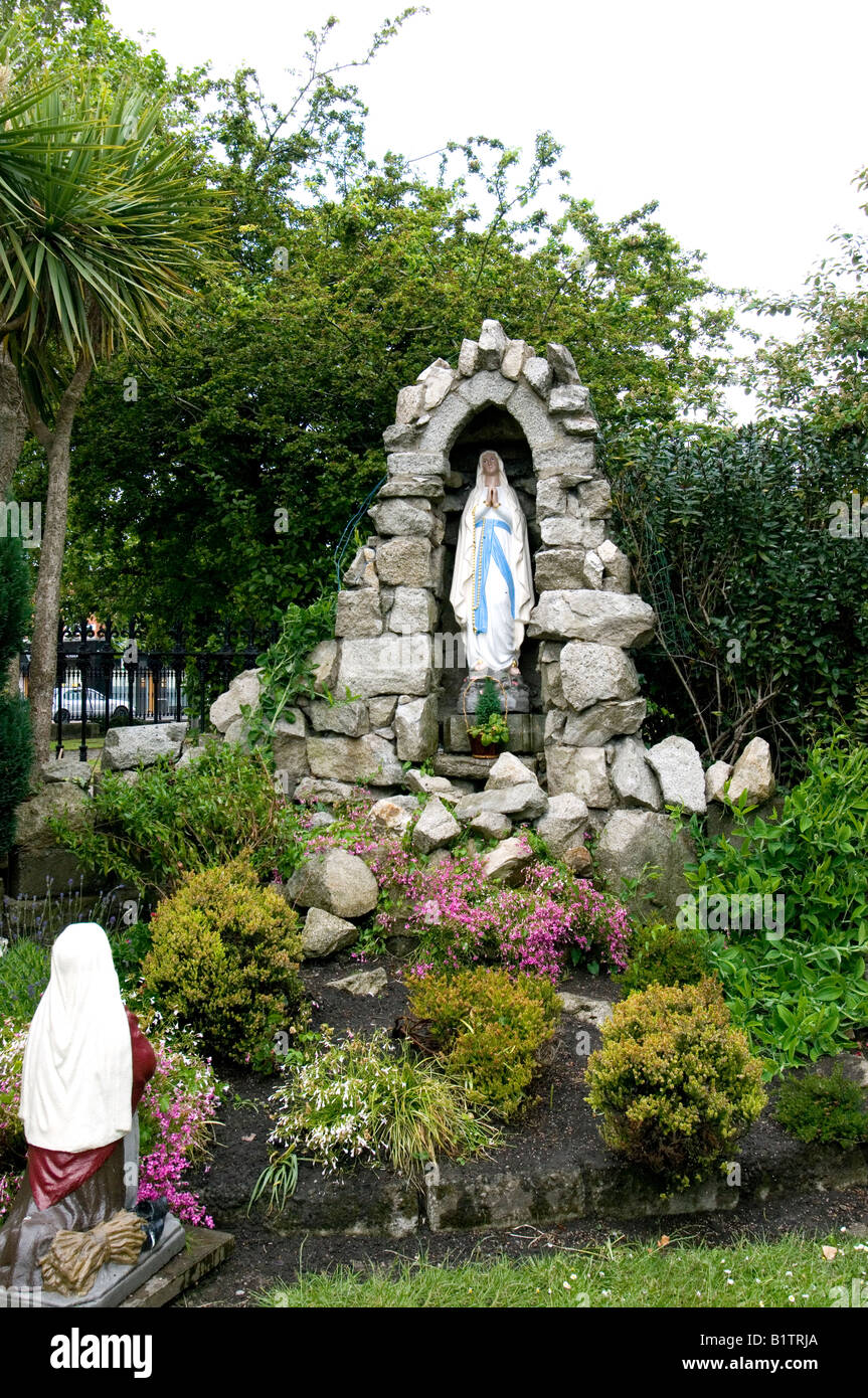 A shrine to Our Lady of Lourdes in the grounds of a Catholic church in