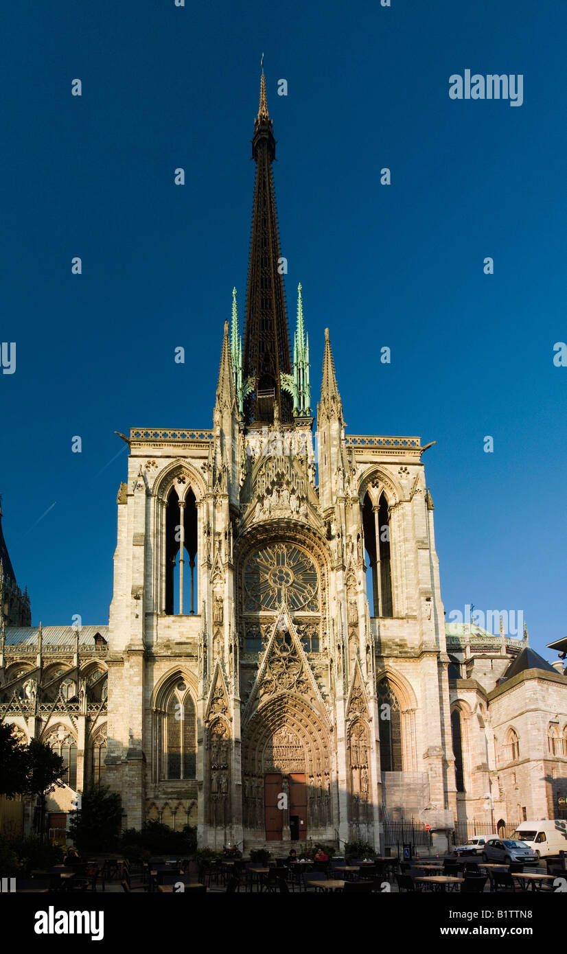 Normandy France city of Rouen cathedral portail de calende Stock Photo