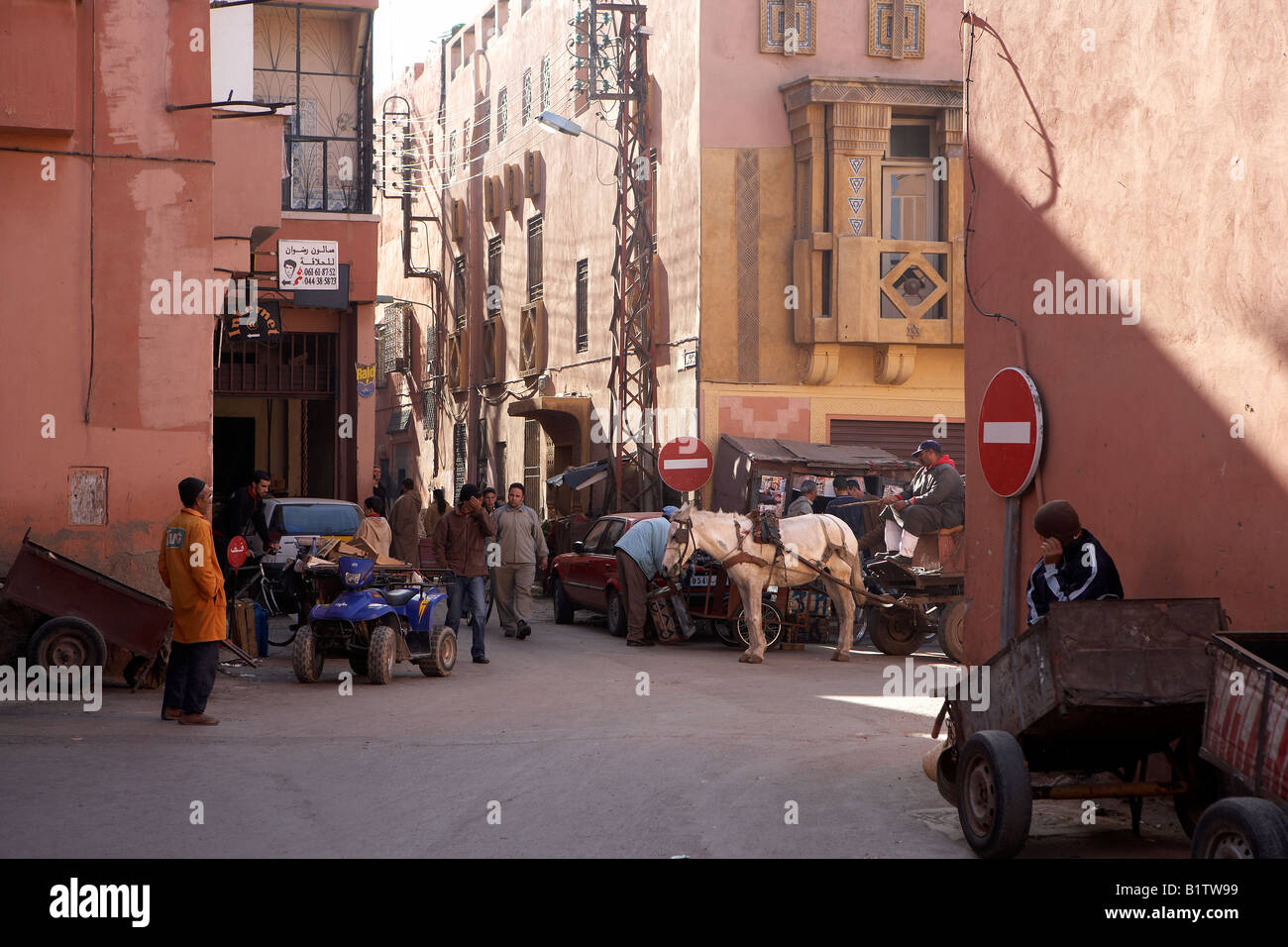 Street Scene, Marrakech, Morocco Stock Photo