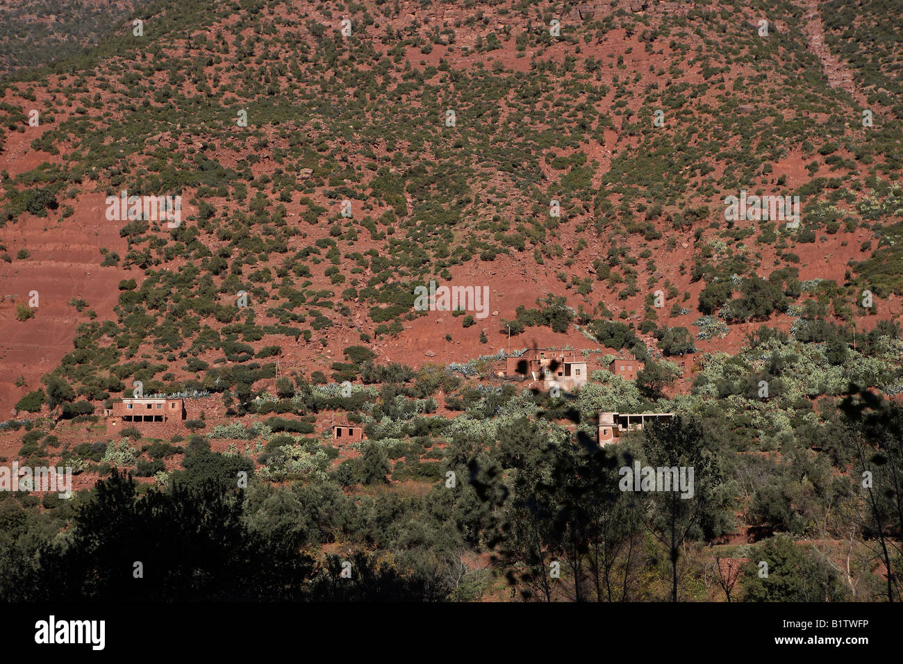 Farm houses, Atlas Mountains, Morocco Stock Photo Alamy