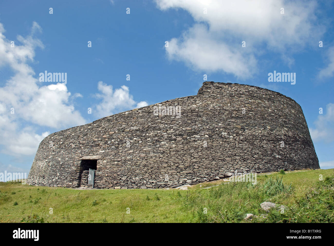 Cahergall Stone Fort, Cahirciveen, Co Kerry, Ireland Stock Photo