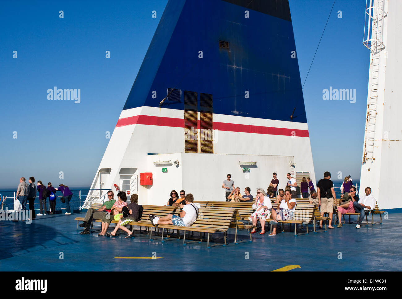Passenger sitting on sun deck hi-res stock photography and images - Alamy
