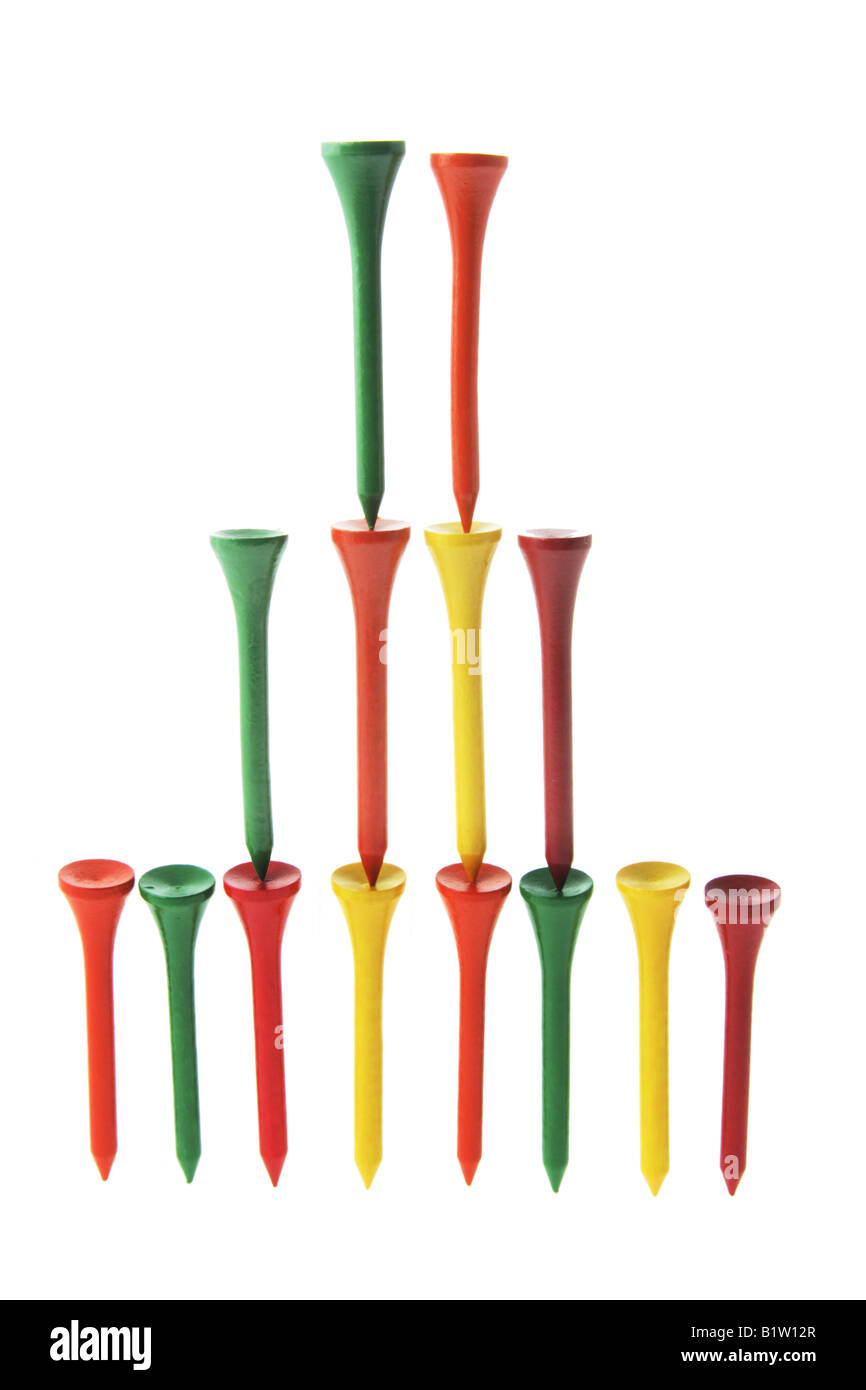Arrangement of Golf Tees Stock Photo Alamy