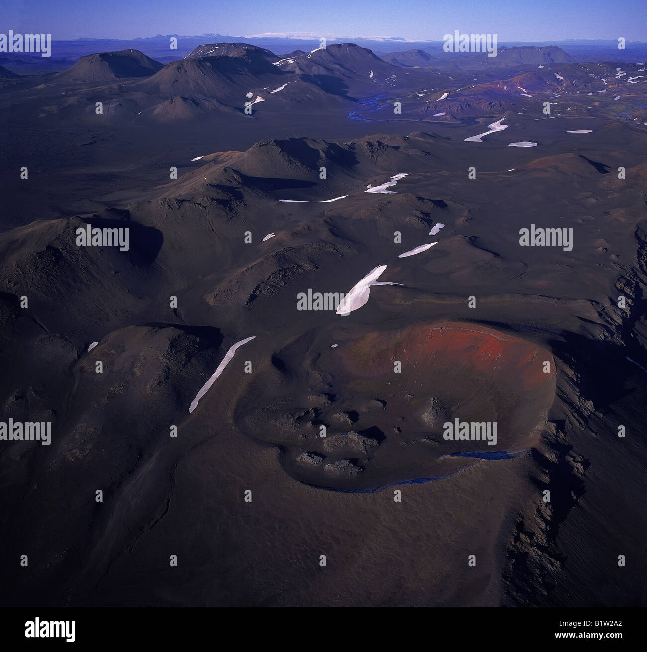 Volcanoes In Raudfossafjoll Central Highlands Of Iceland Stock Photo volcanoes-in-raudfossafjoll-central-highlands-of-iceland-stock-photo