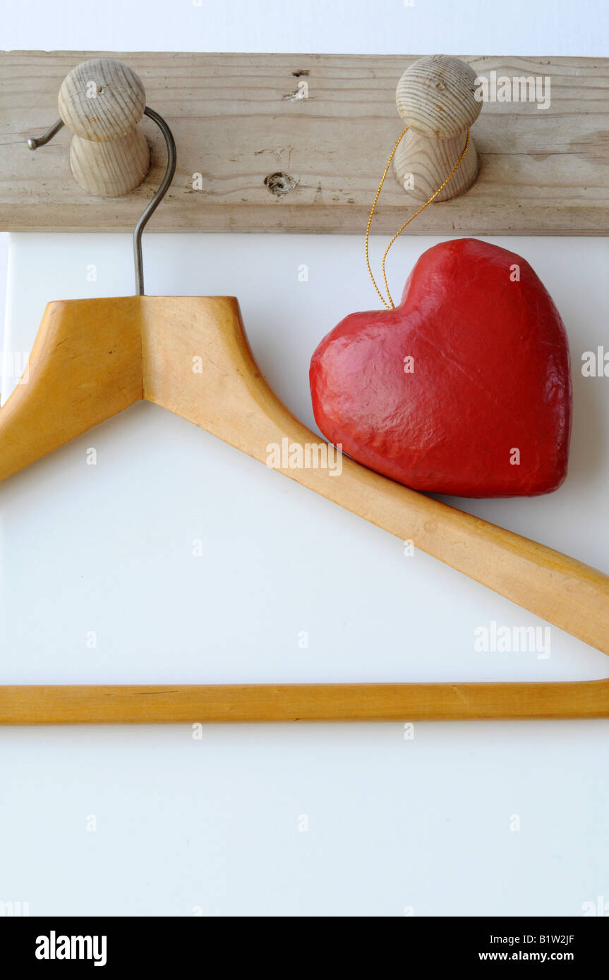 Coat Hanger and Hearts together ! Stock Photo Alamy